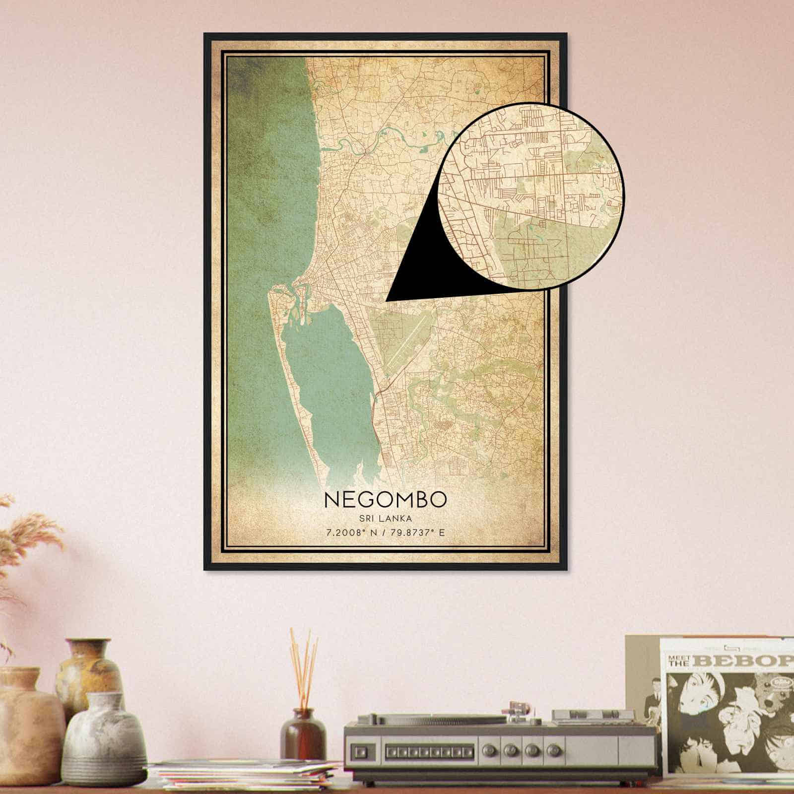 Deerfield Kansas Map Poster, Modern Home Decor Wall Art Print (Copy)