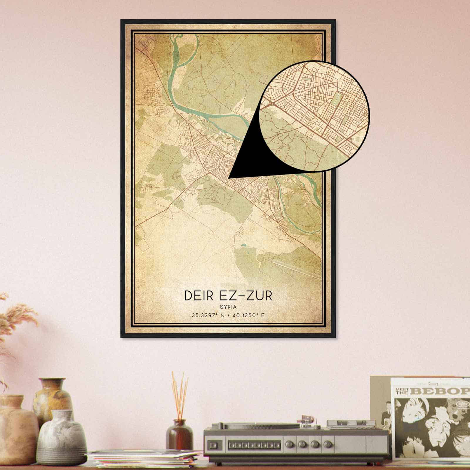 Deerfield Kansas Map Poster, Modern Home Decor Wall Art Print (Copy)