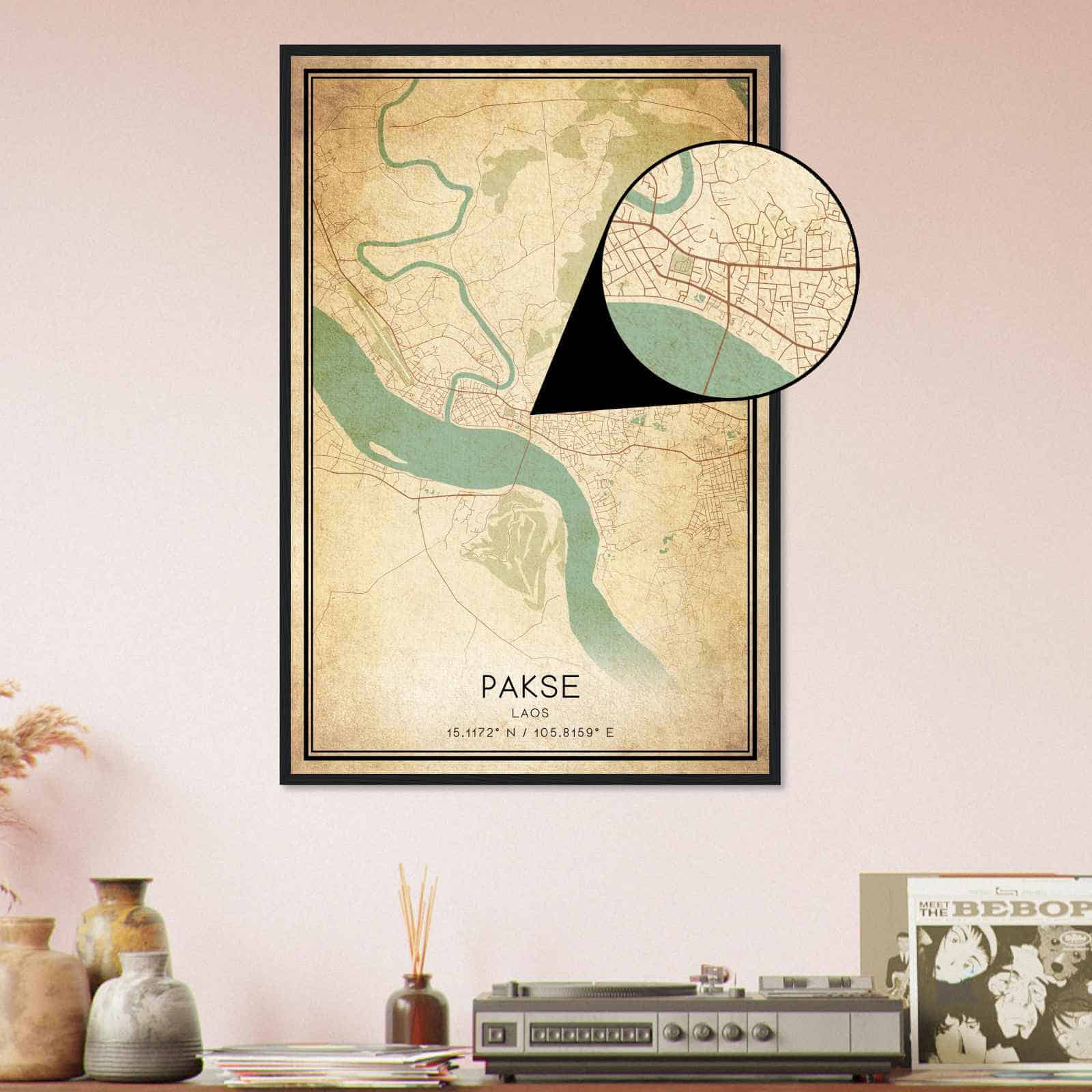 Deerfield Kansas Map Poster, Modern Home Decor Wall Art Print (Copy)