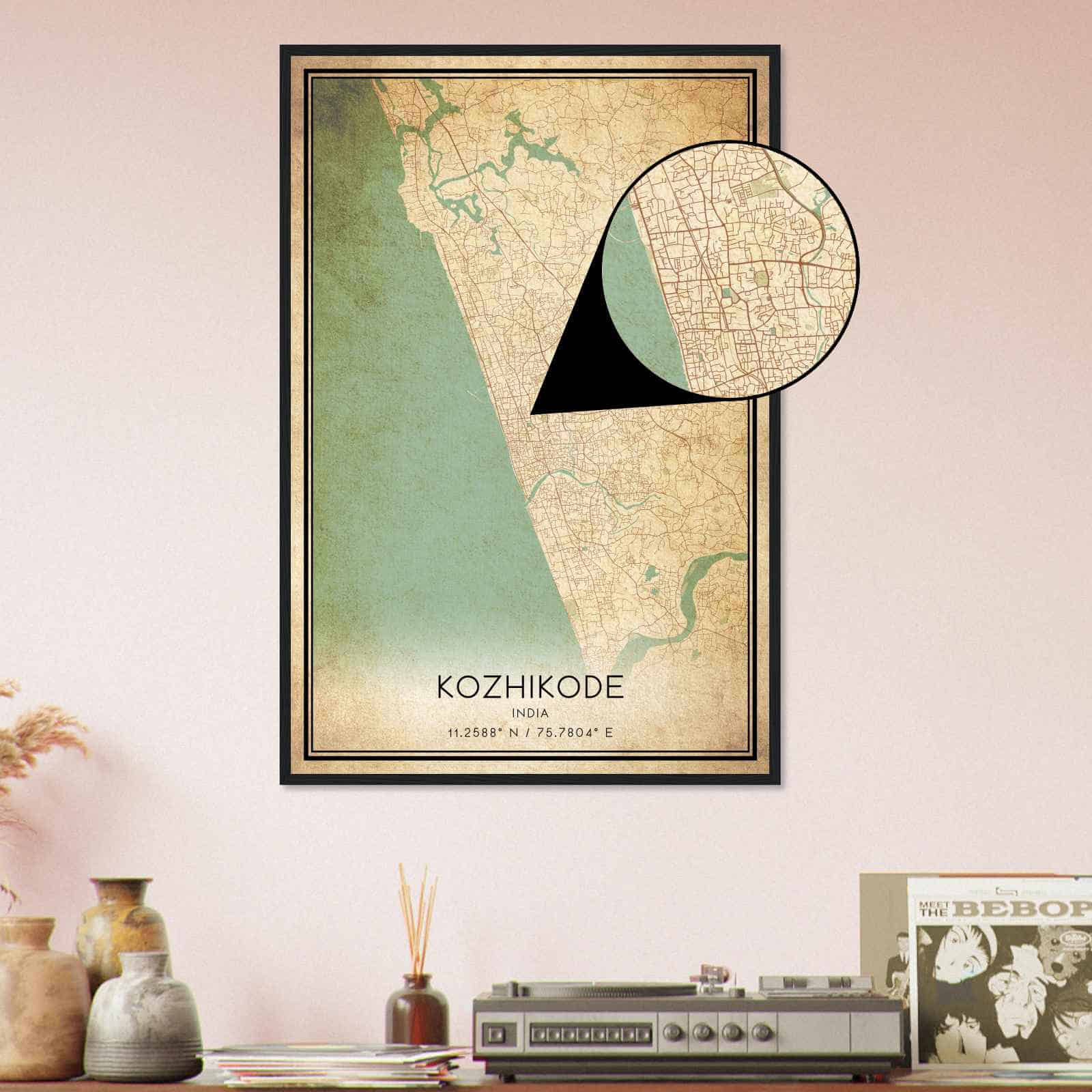 Deerfield Kansas Map Poster, Modern Home Decor Wall Art Print (Copy)