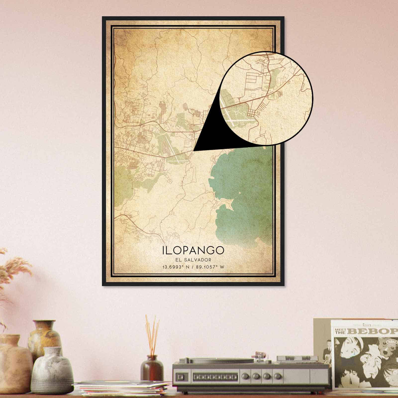 Deerfield Kansas Map Poster, Modern Home Decor Wall Art Print (Copy)