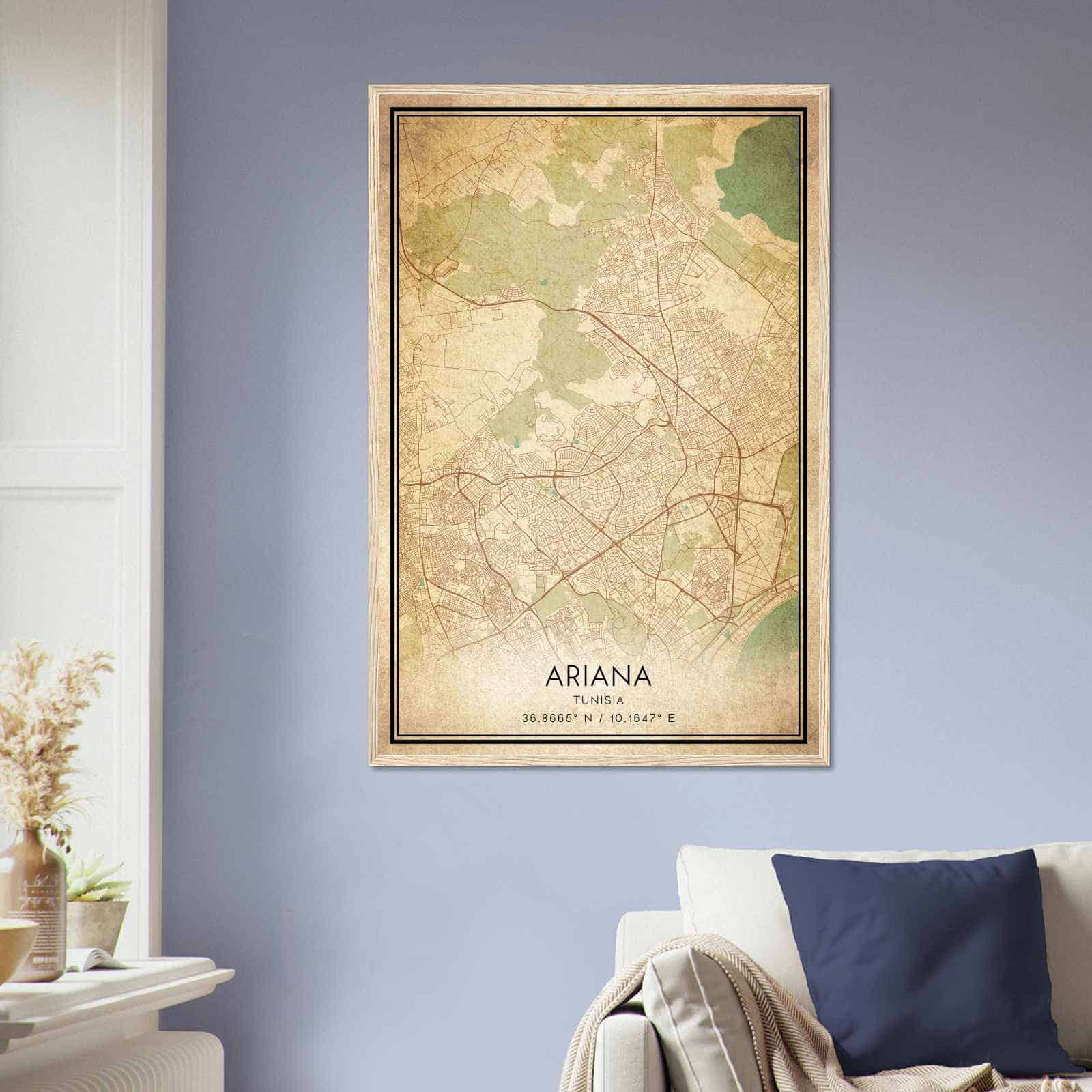 Deerfield Kansas Map Poster, Modern Home Decor Wall Art Print (Copy)
