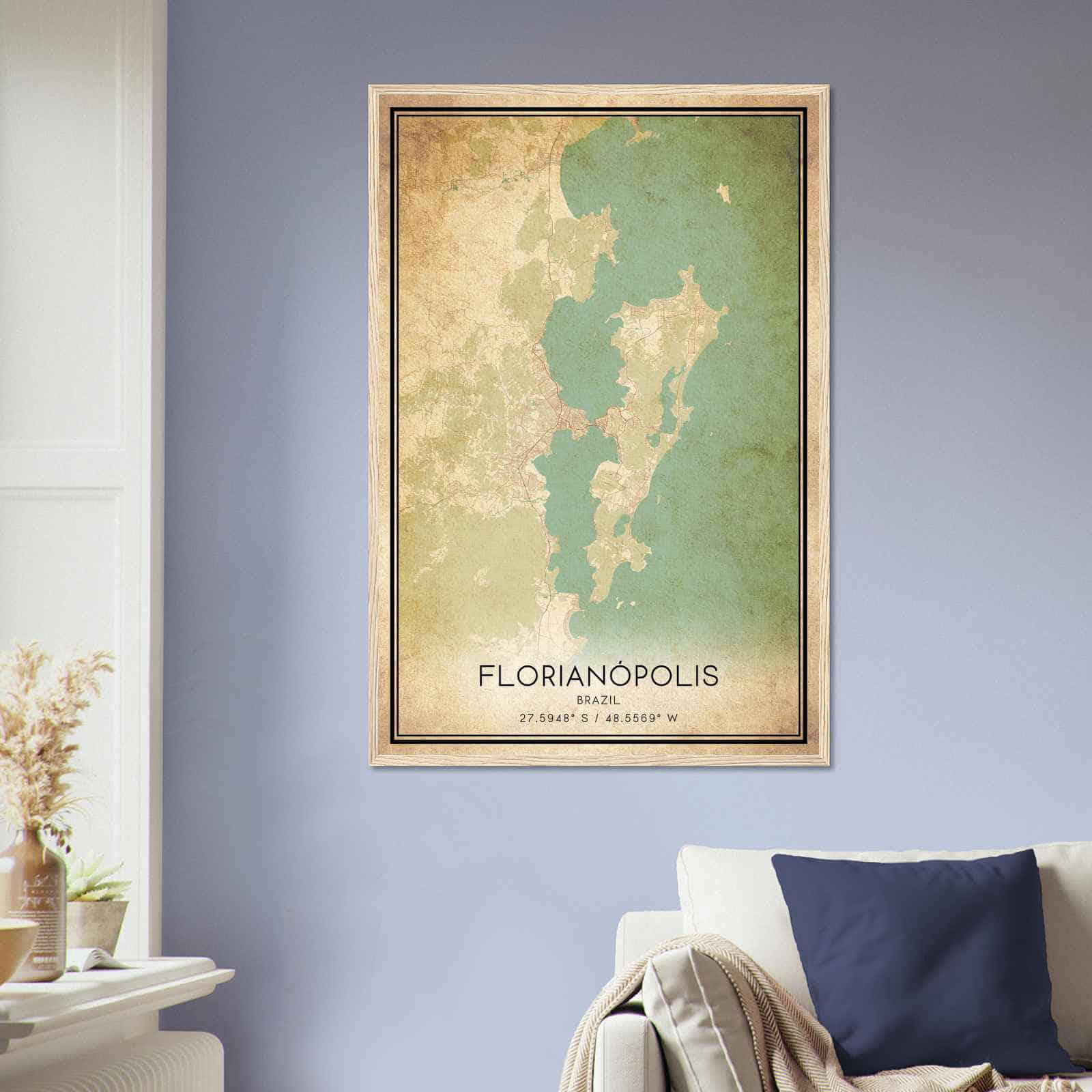 Deerfield Kansas Map Poster, Modern Home Decor Wall Art Print (Copy)