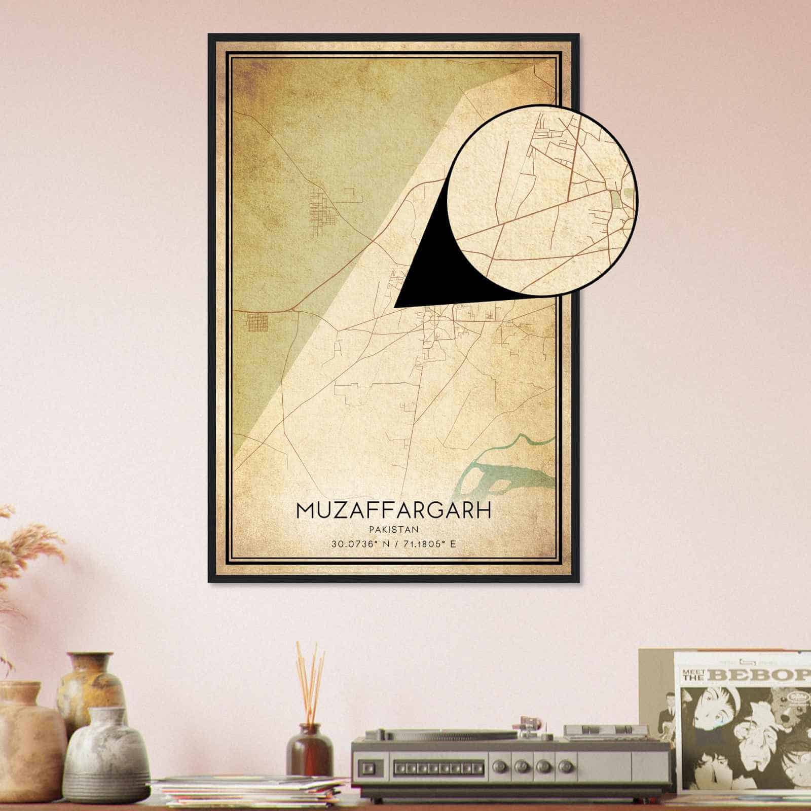 Deerfield Kansas Map Poster, Modern Home Decor Wall Art Print (Copy)