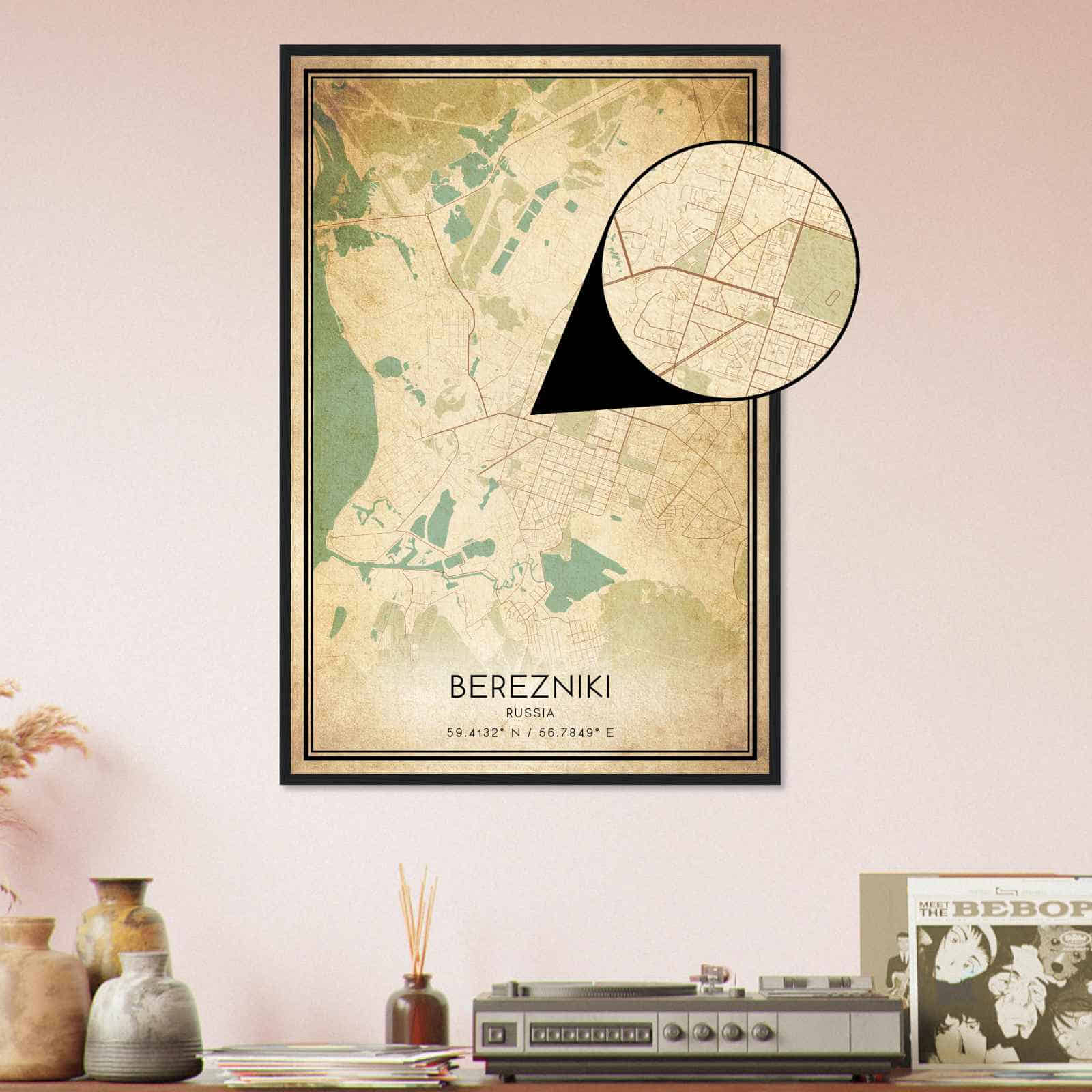 Deerfield Kansas Map Poster, Modern Home Decor Wall Art Print (Copy)