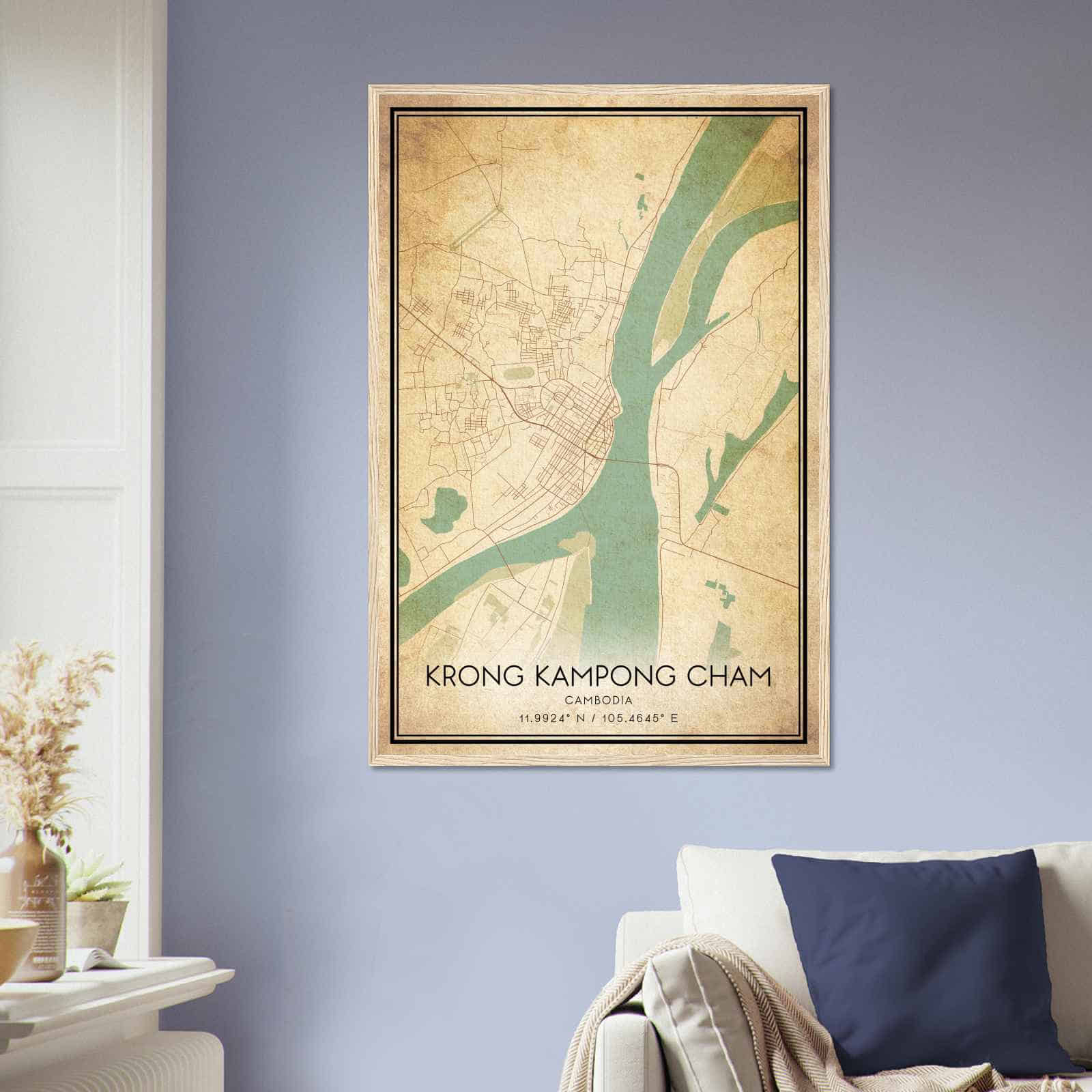 Deerfield Kansas Map Poster, Modern Home Decor Wall Art Print (Copy)