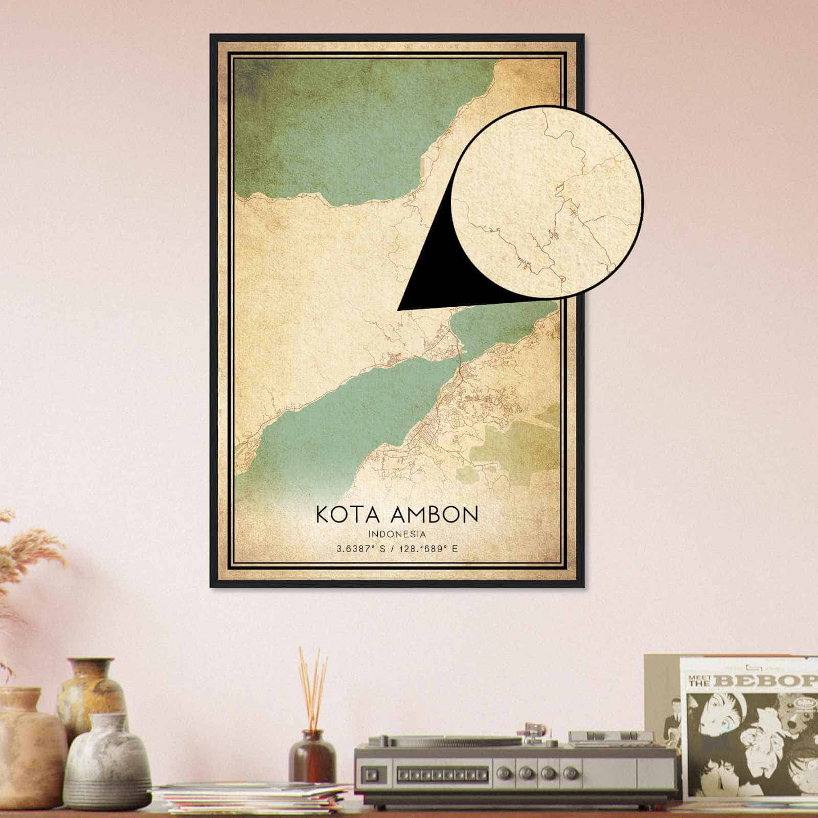 Deerfield Kansas Map Poster, Modern Home Decor Wall Art Print (Copy)