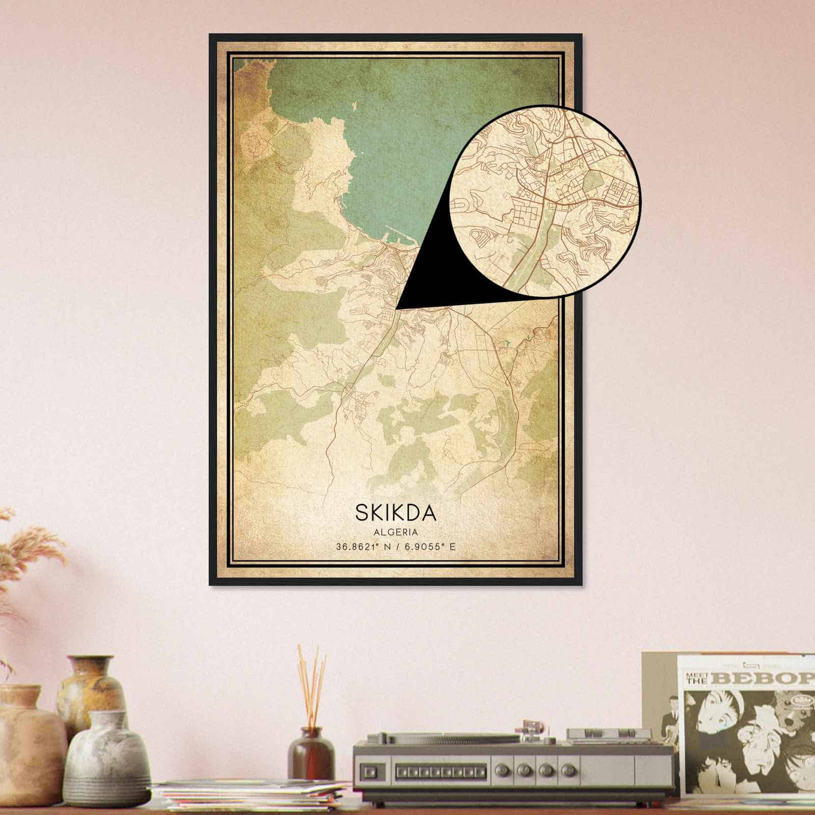 Deerfield Kansas Map Poster, Modern Home Decor Wall Art Print (Copy)