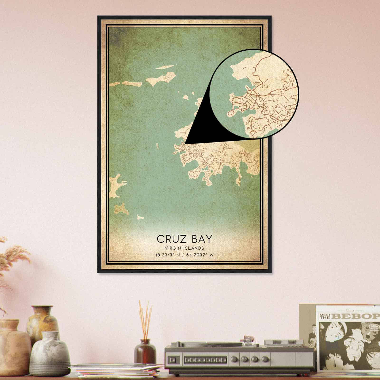 Deerfield Kansas Map Poster, Modern Home Decor Wall Art Print (Copy)