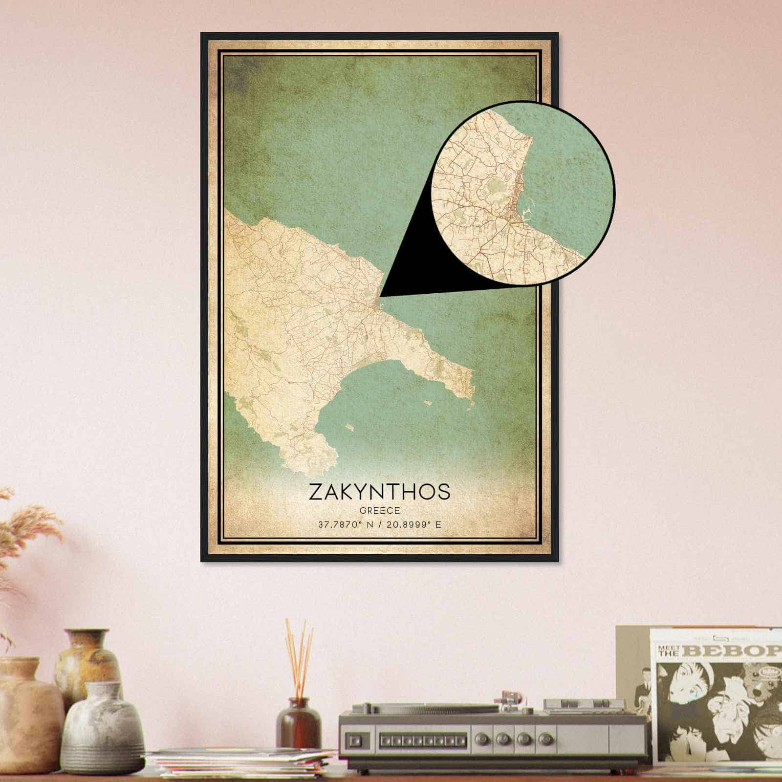 Deerfield Kansas Map Poster, Modern Home Decor Wall Art Print (Copy)