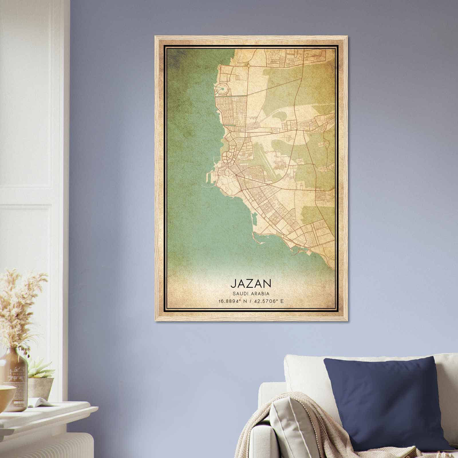 Deerfield Kansas Map Poster, Modern Home Decor Wall Art Print (Copy)