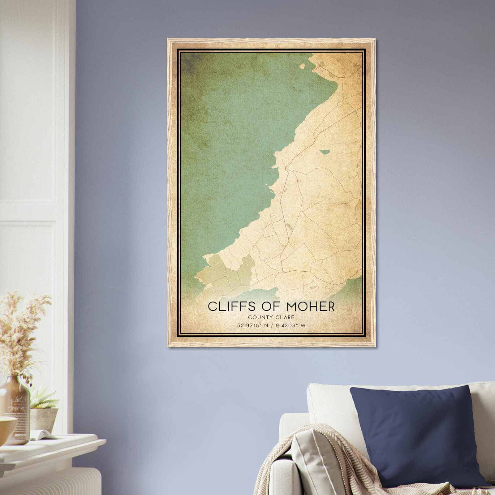 Deerfield Kansas Map Poster, Modern Home Decor Wall Art Print (Copy)