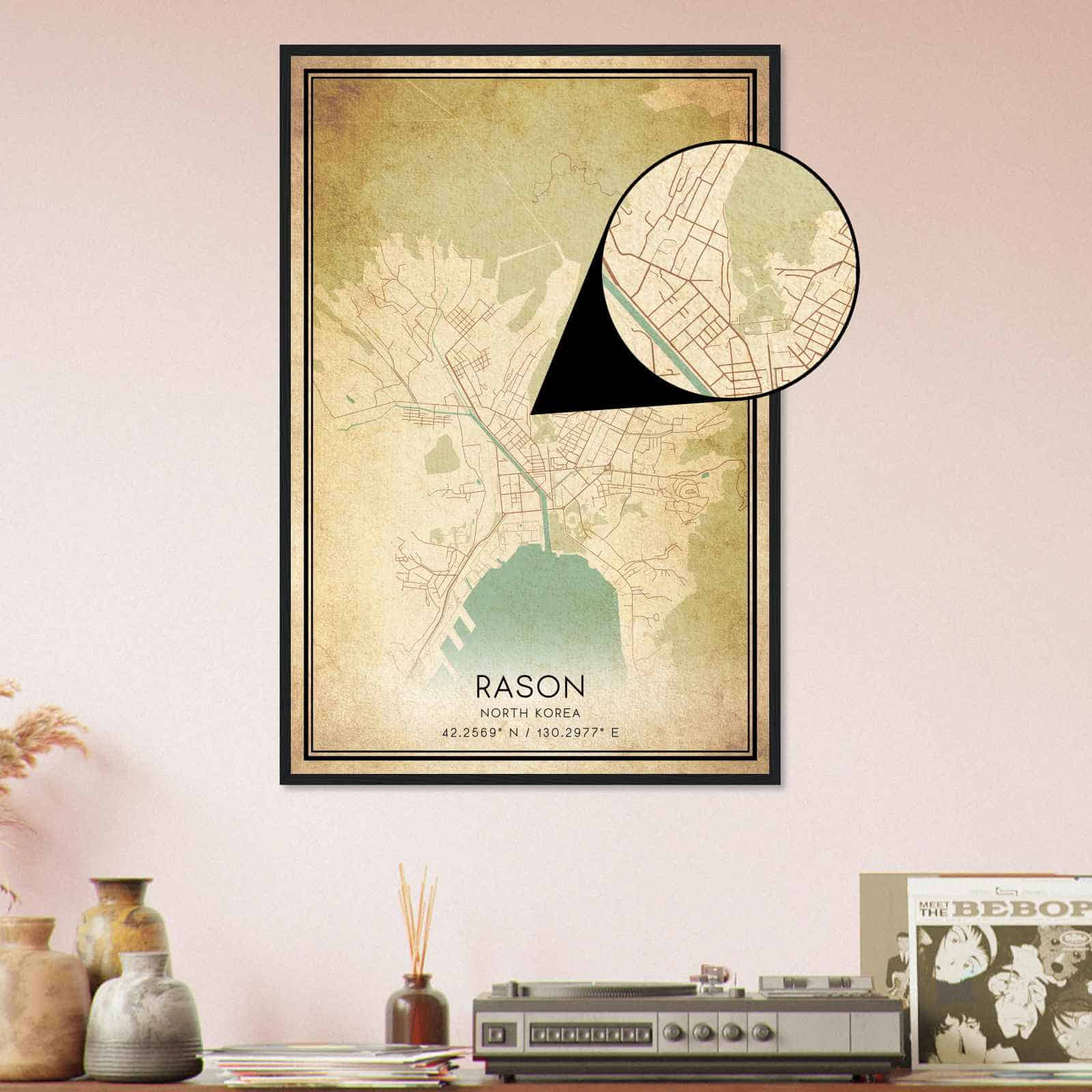 Deerfield Kansas Map Poster, Modern Home Decor Wall Art Print (Copy)