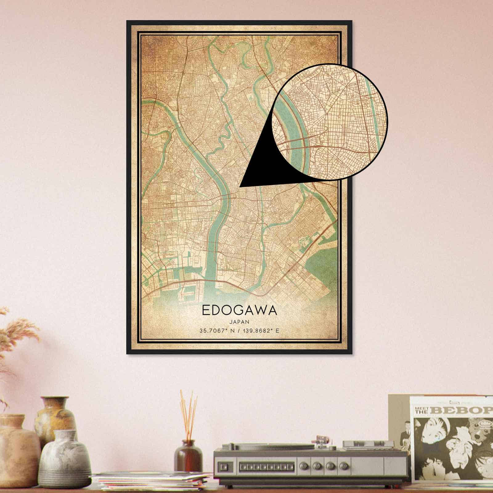 Deerfield Kansas Map Poster, Modern Home Decor Wall Art Print (Copy)