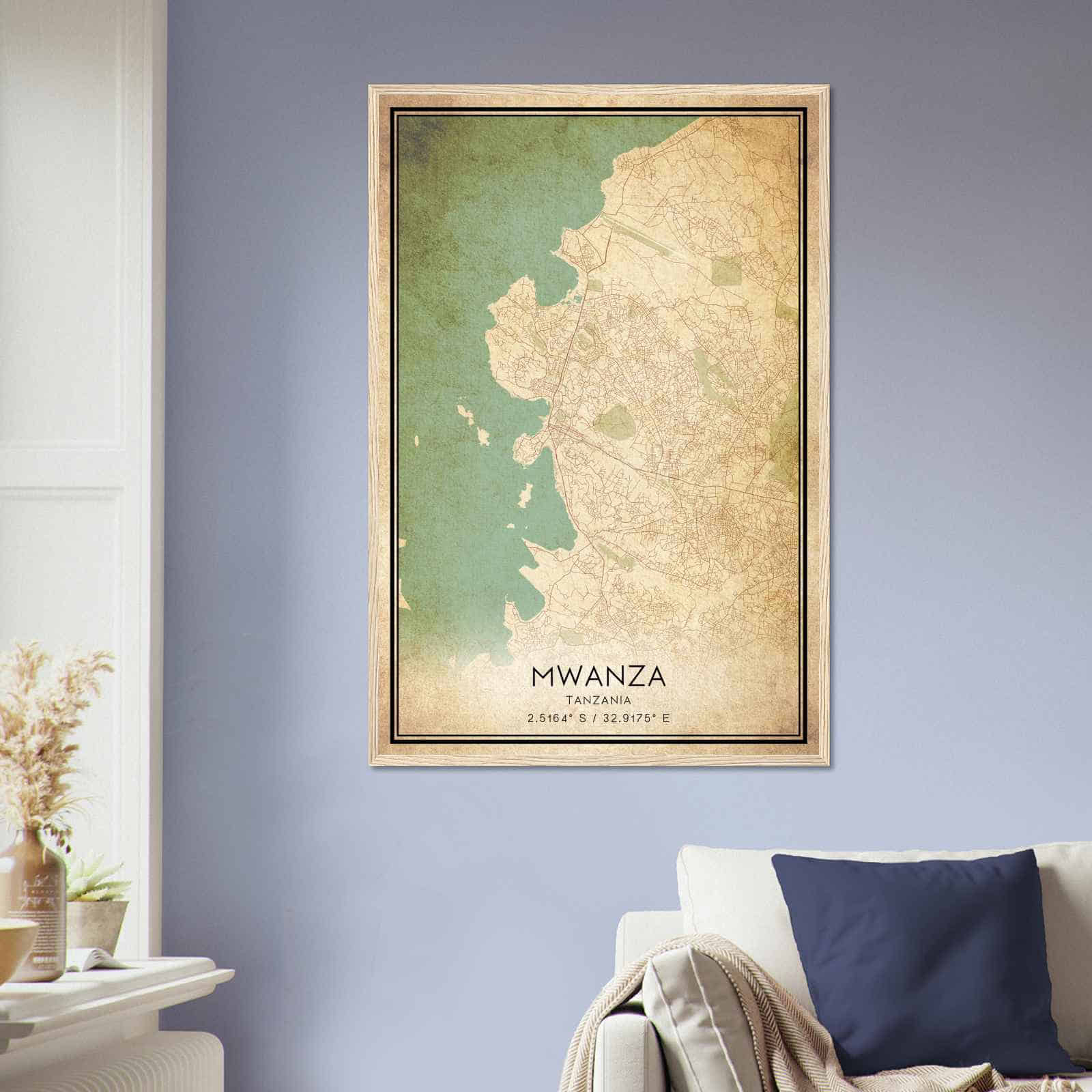 Deerfield Kansas Map Poster, Modern Home Decor Wall Art Print (Copy)