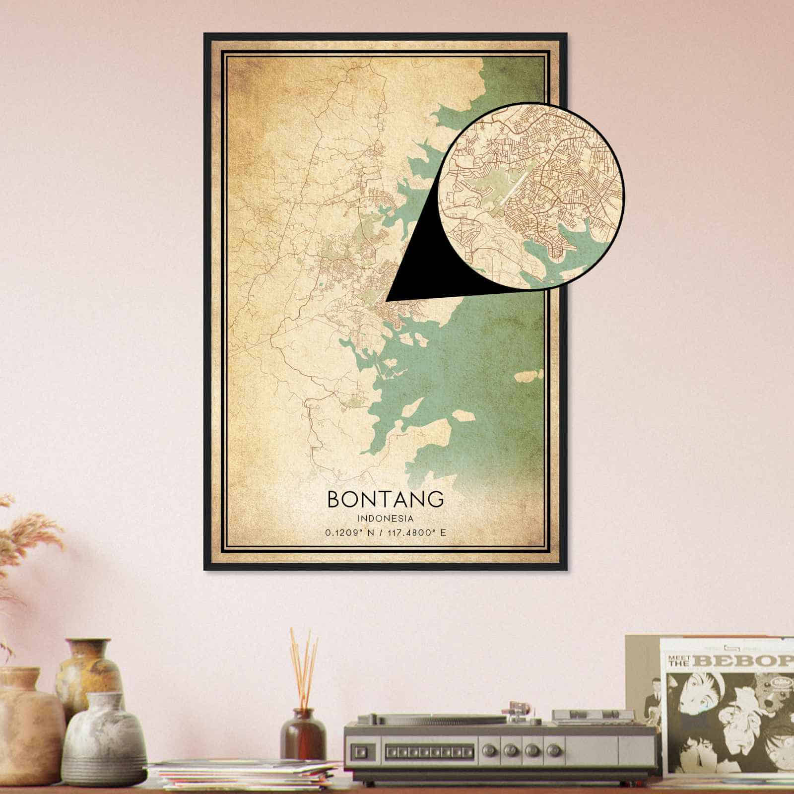 Deerfield Kansas Map Poster, Modern Home Decor Wall Art Print (Copy)