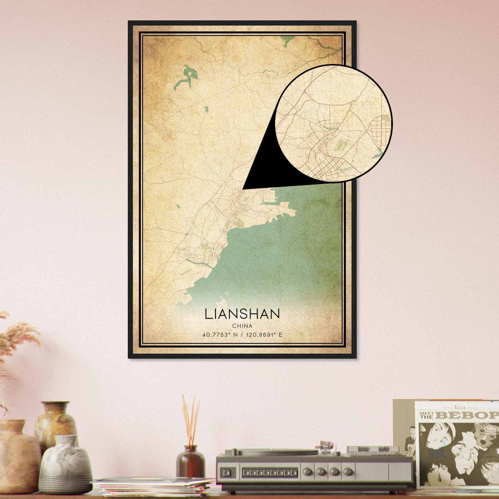 Deerfield Kansas Map Poster, Modern Home Decor Wall Art Print (Copy)