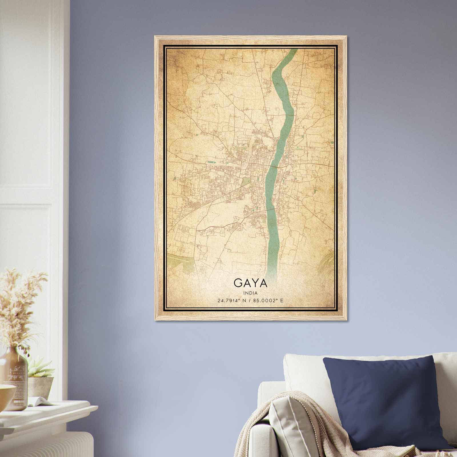 Deerfield Kansas Map Poster, Modern Home Decor Wall Art Print (Copy)