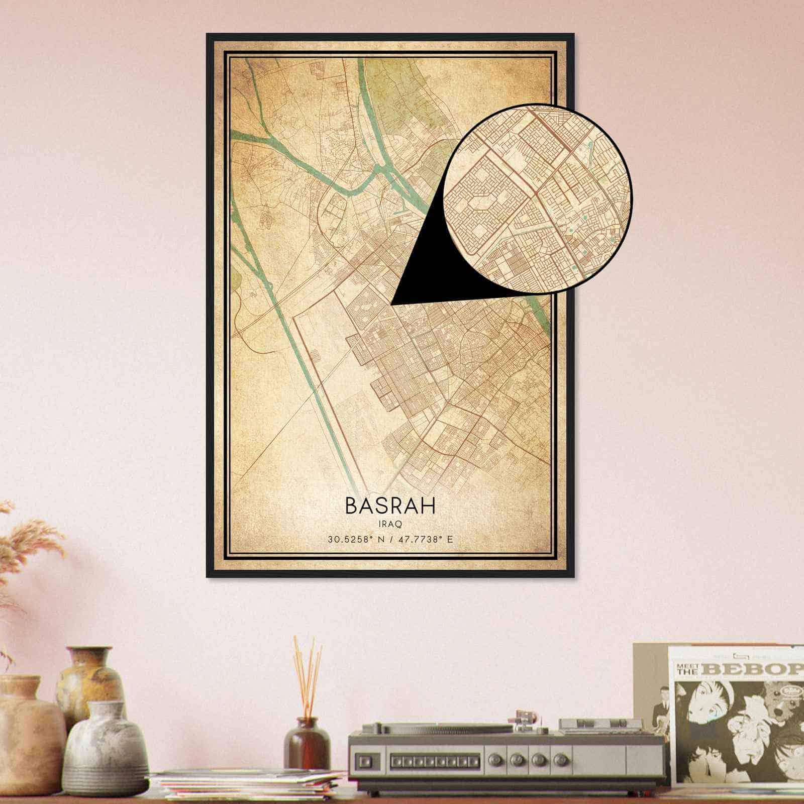Deerfield Kansas Map Poster, Modern Home Decor Wall Art Print (Copy)