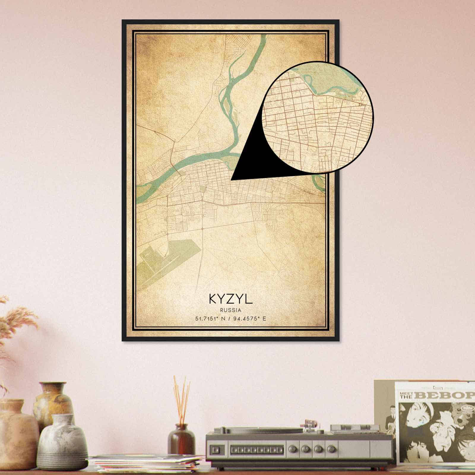 Deerfield Kansas Map Poster, Modern Home Decor Wall Art Print (Copy)