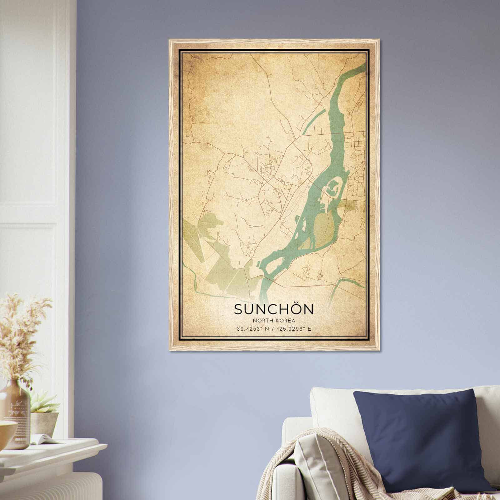 Deerfield Kansas Map Poster, Modern Home Decor Wall Art Print (Copy)