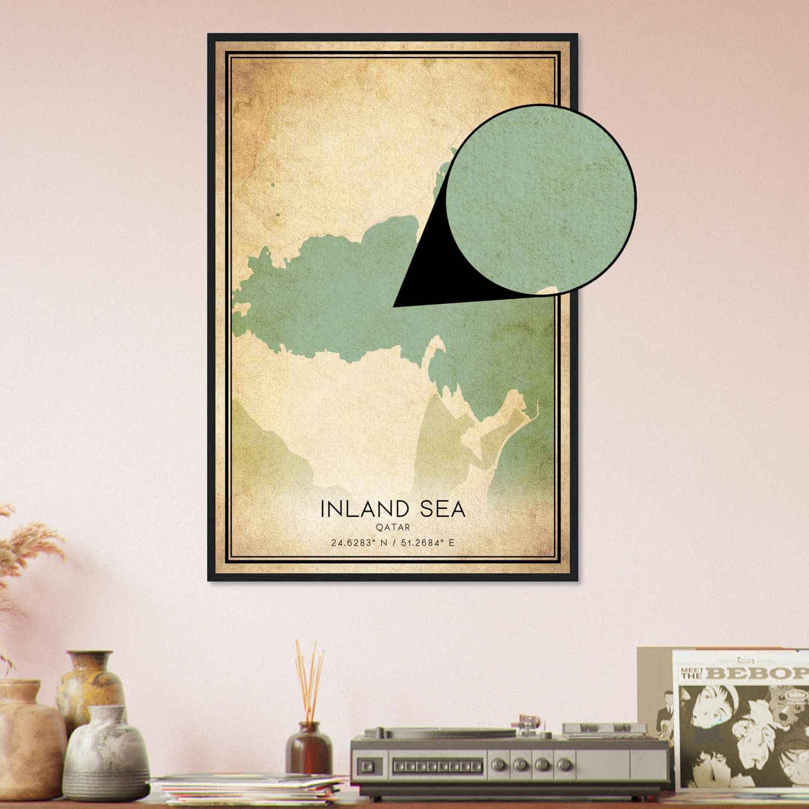 Deerfield Kansas Map Poster, Modern Home Decor Wall Art Print (Copy)