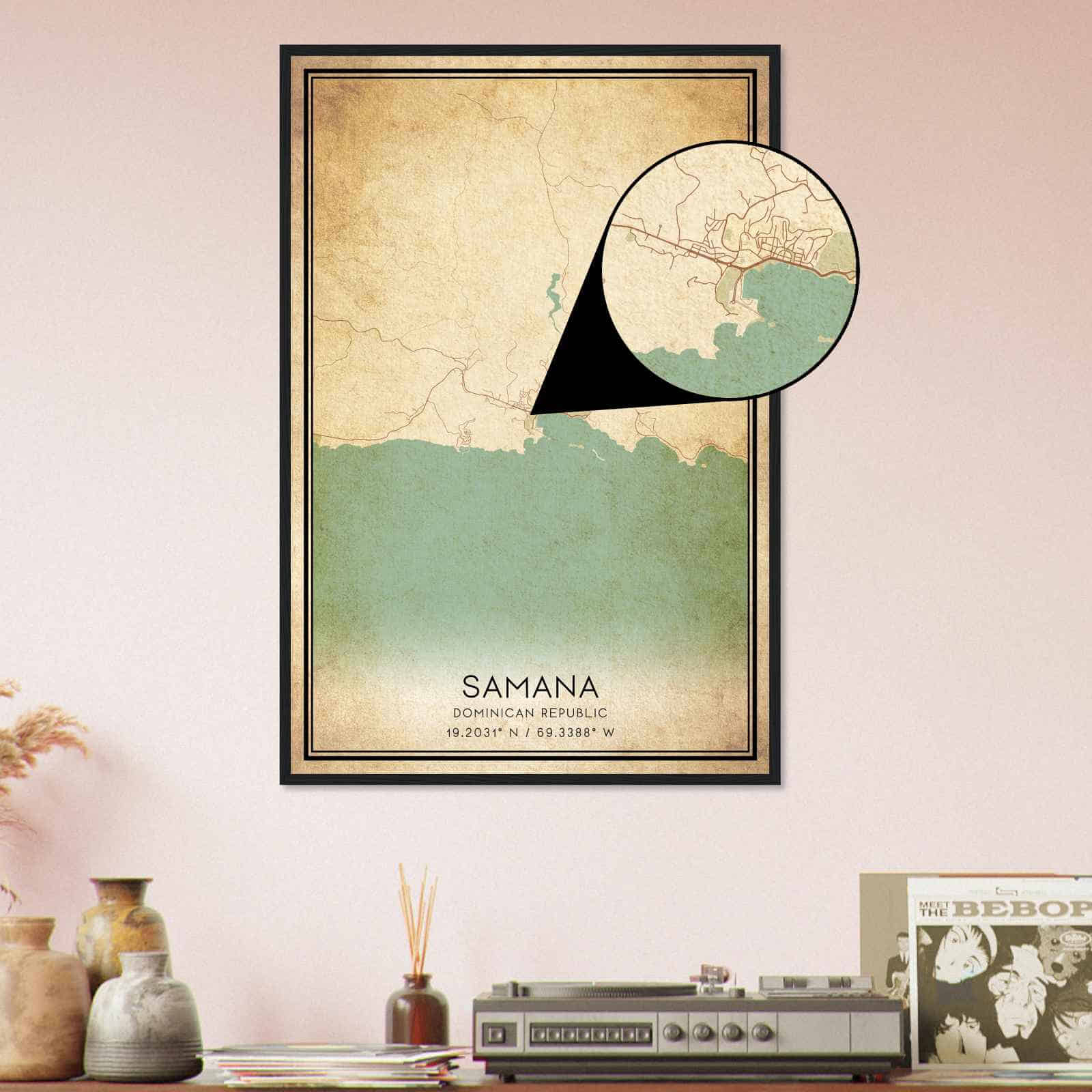 Deerfield Kansas Map Poster, Modern Home Decor Wall Art Print (Copy)