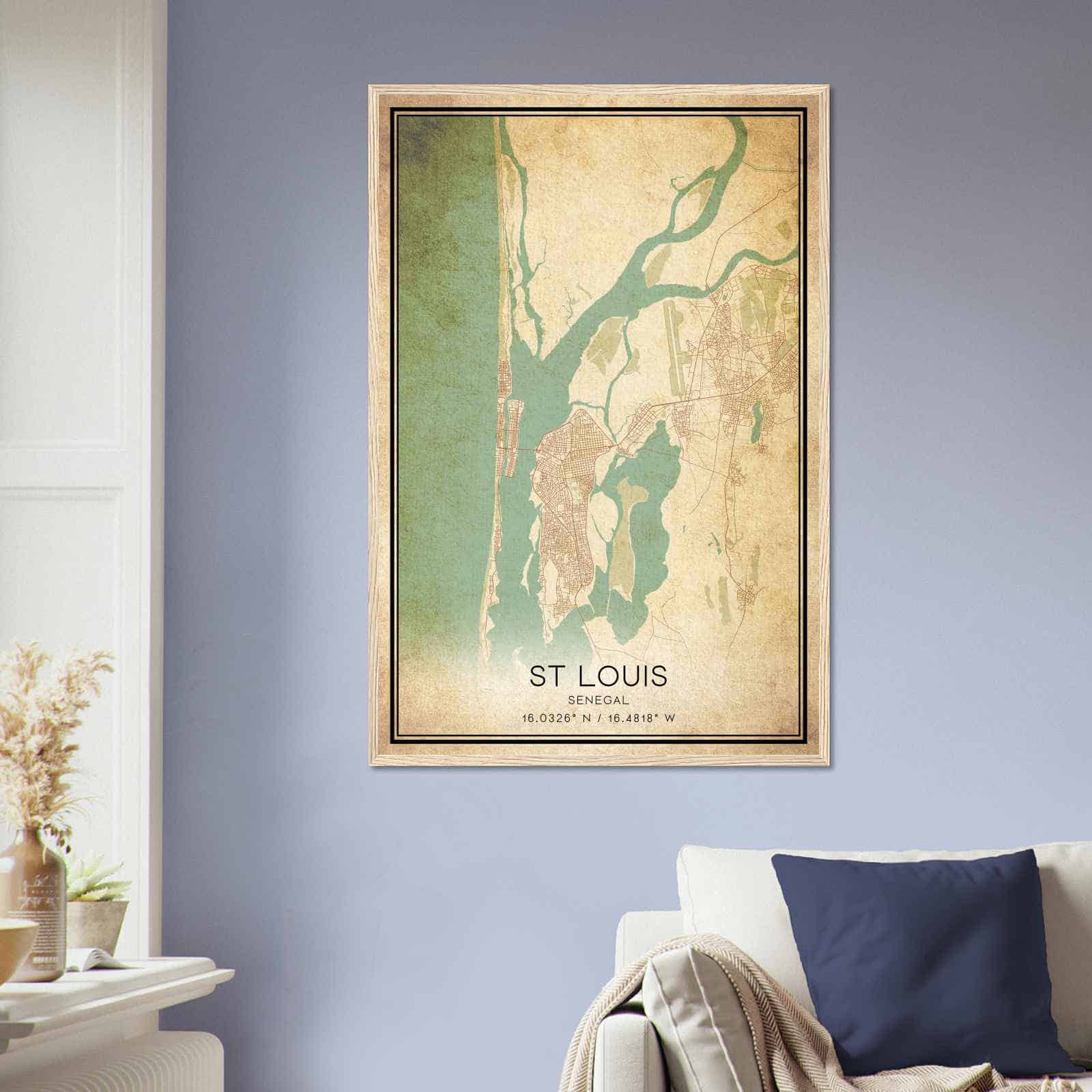 Deerfield Kansas Map Poster, Modern Home Decor Wall Art Print (Copy)
