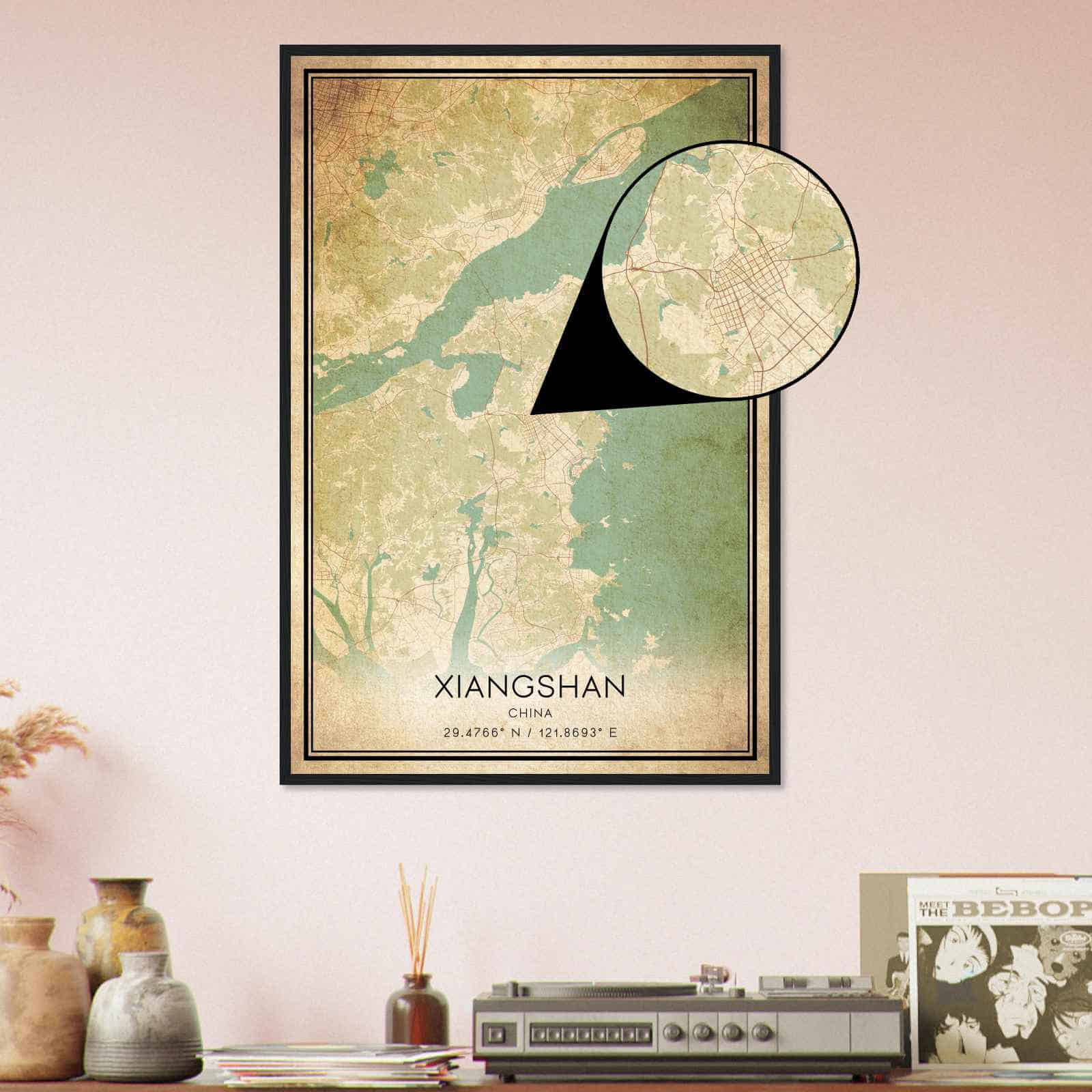 Deerfield Kansas Map Poster, Modern Home Decor Wall Art Print (Copy)