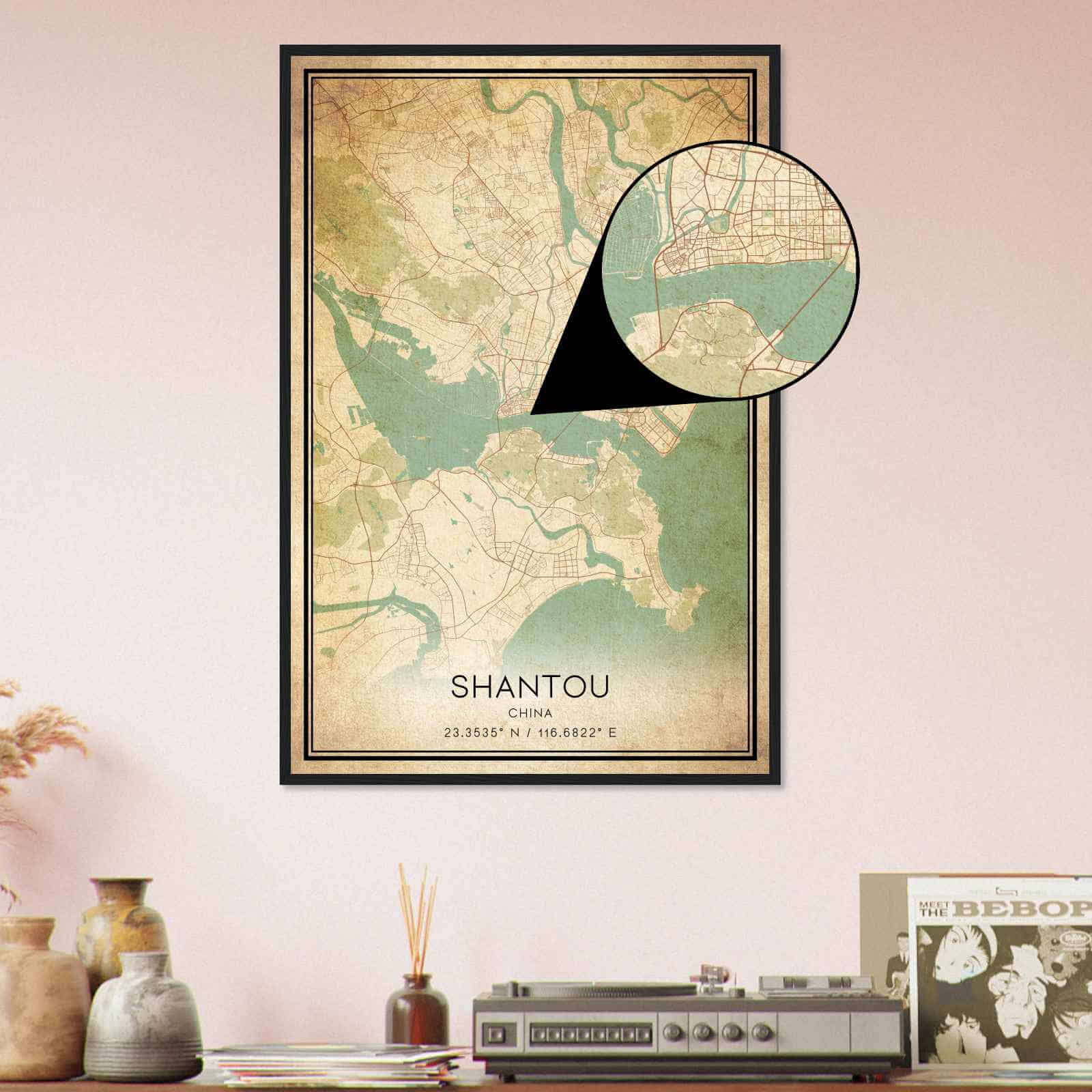 Deerfield Kansas Map Poster, Modern Home Decor Wall Art Print (Copy)