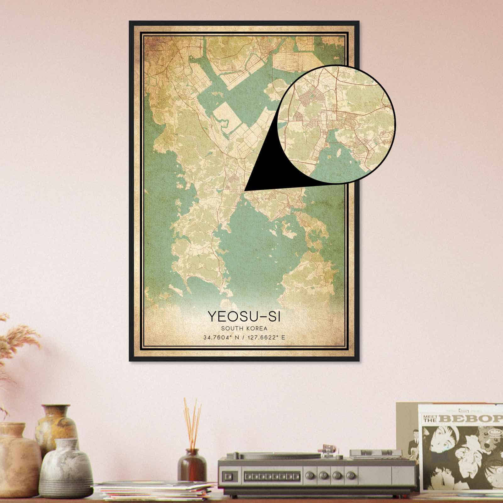 Deerfield Kansas Map Poster, Modern Home Decor Wall Art Print (Copy)
