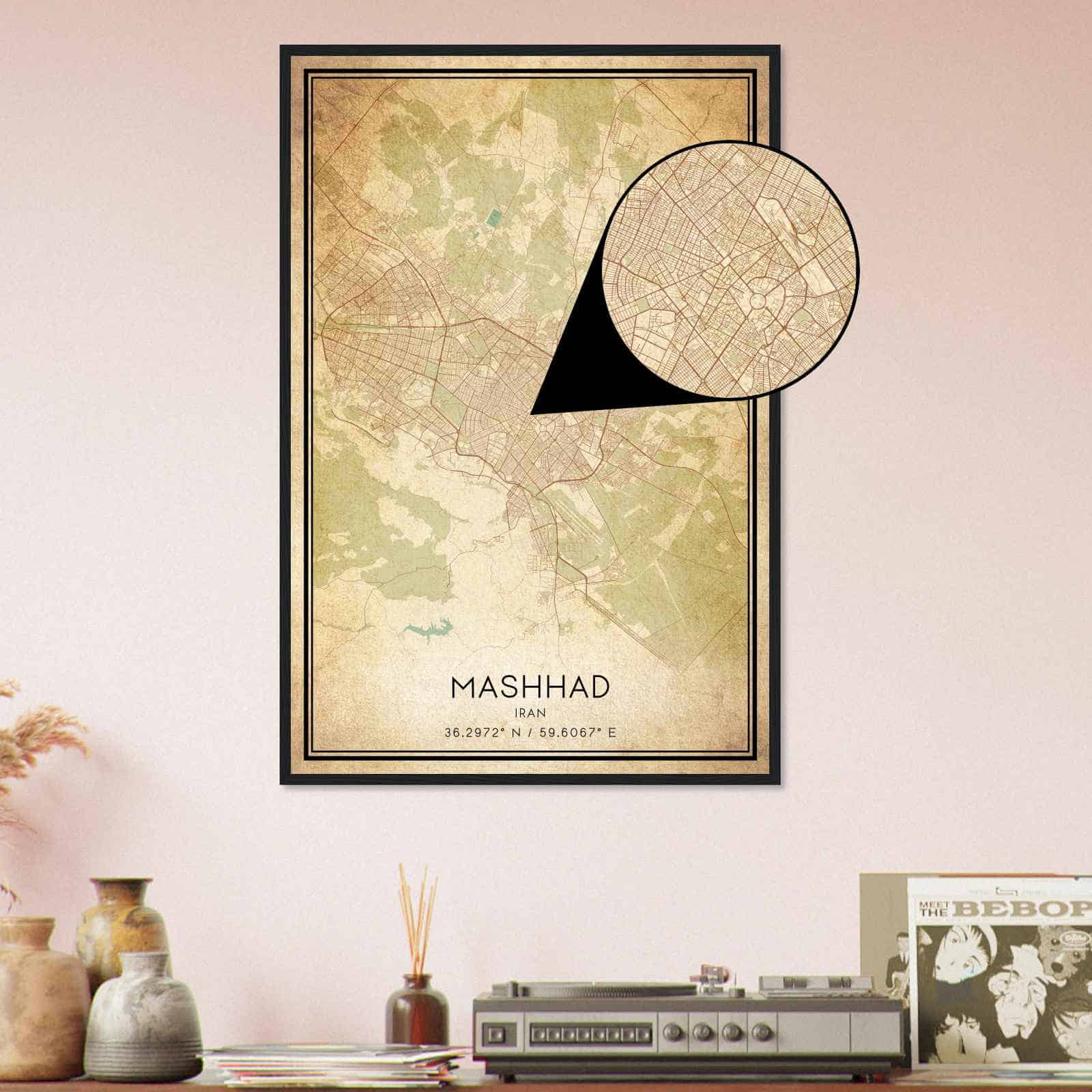 Deerfield Kansas Map Poster, Modern Home Decor Wall Art Print (Copy)