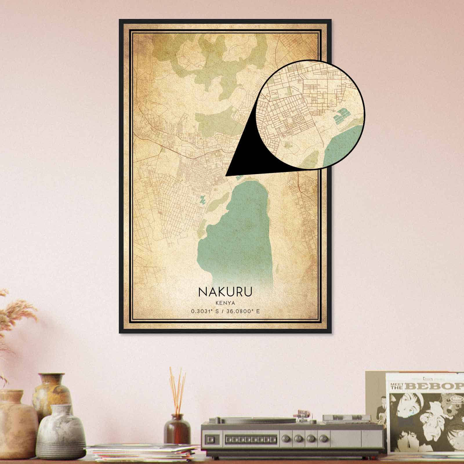 Deerfield Kansas Map Poster, Modern Home Decor Wall Art Print (Copy)