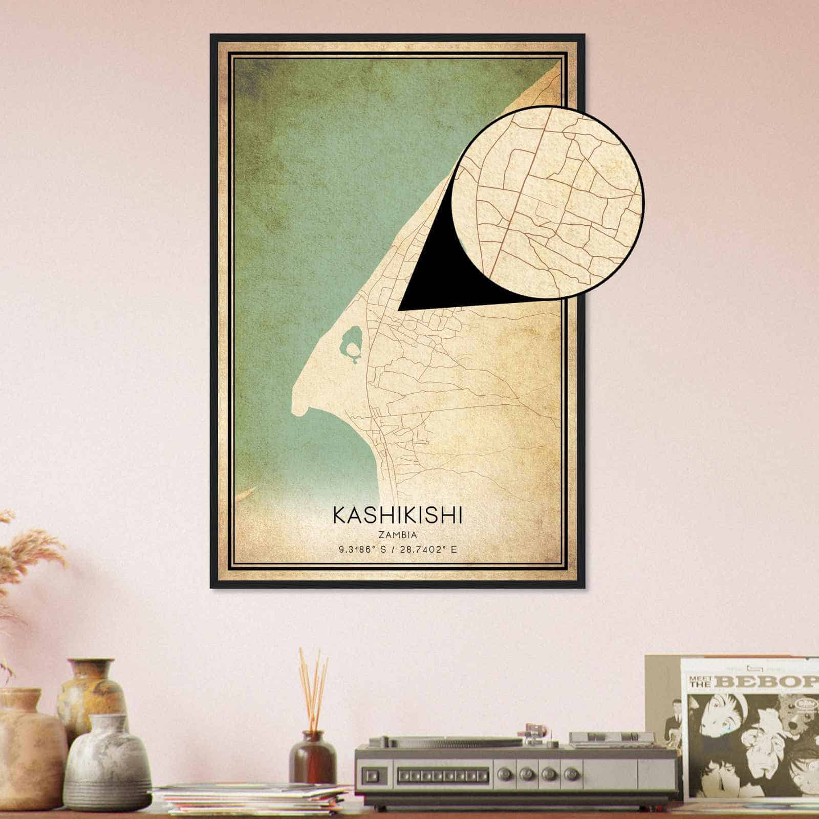 Deerfield Kansas Map Poster, Modern Home Decor Wall Art Print (Copy)