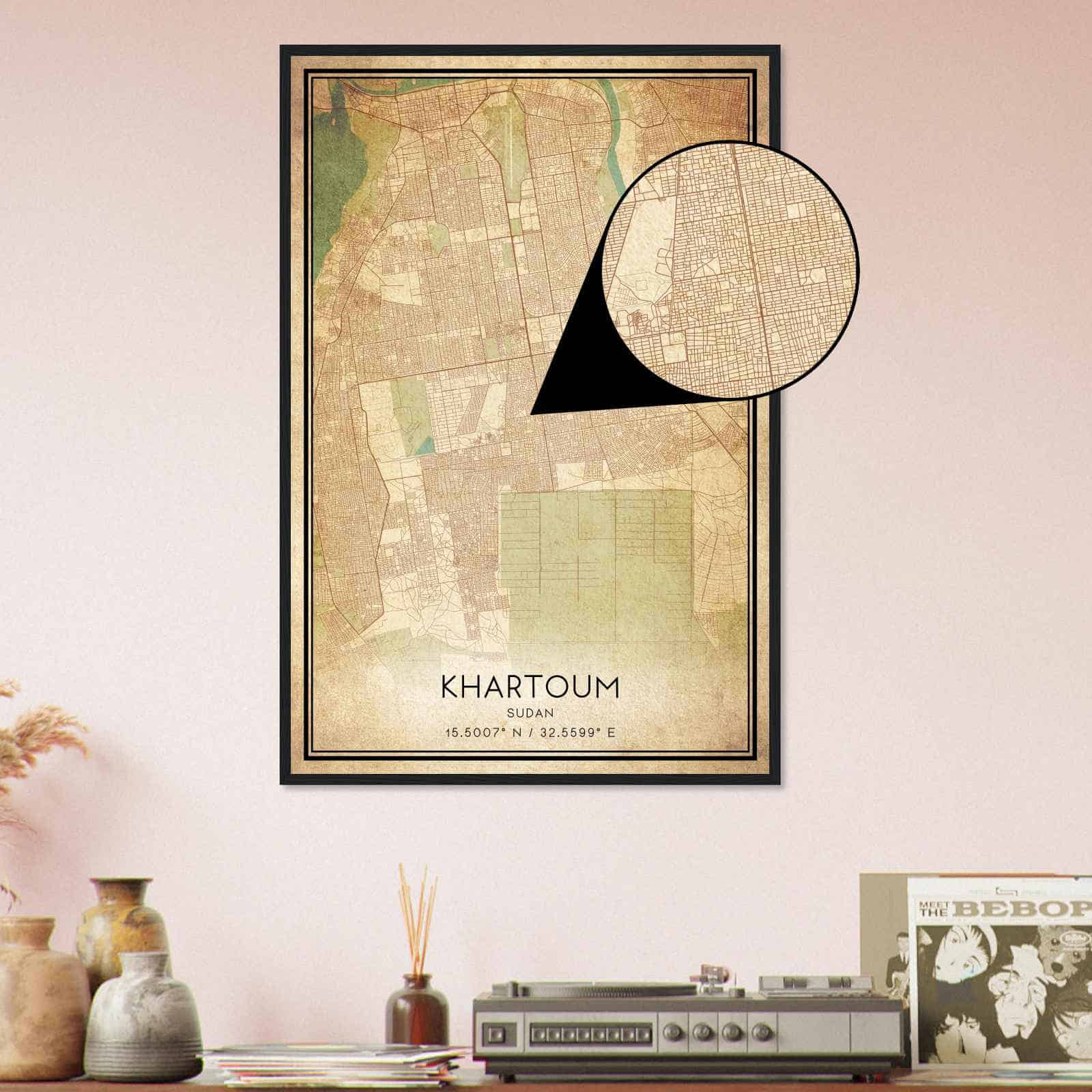 Deerfield Kansas Map Poster, Modern Home Decor Wall Art Print (Copy)