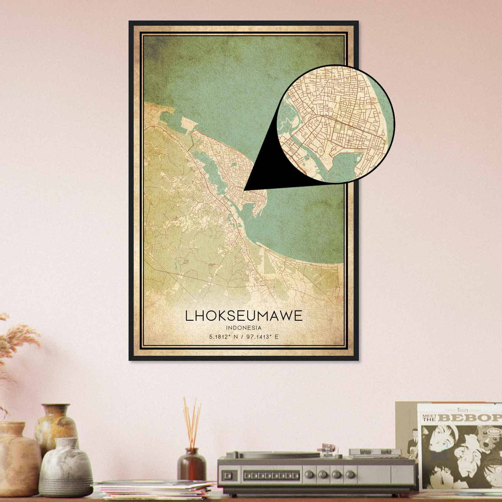 Deerfield Kansas Map Poster, Modern Home Decor Wall Art Print (Copy)