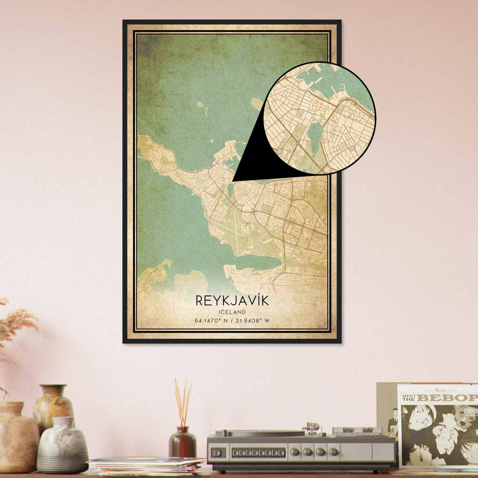 Deerfield Kansas Map Poster, Modern Home Decor Wall Art Print (Copy)
