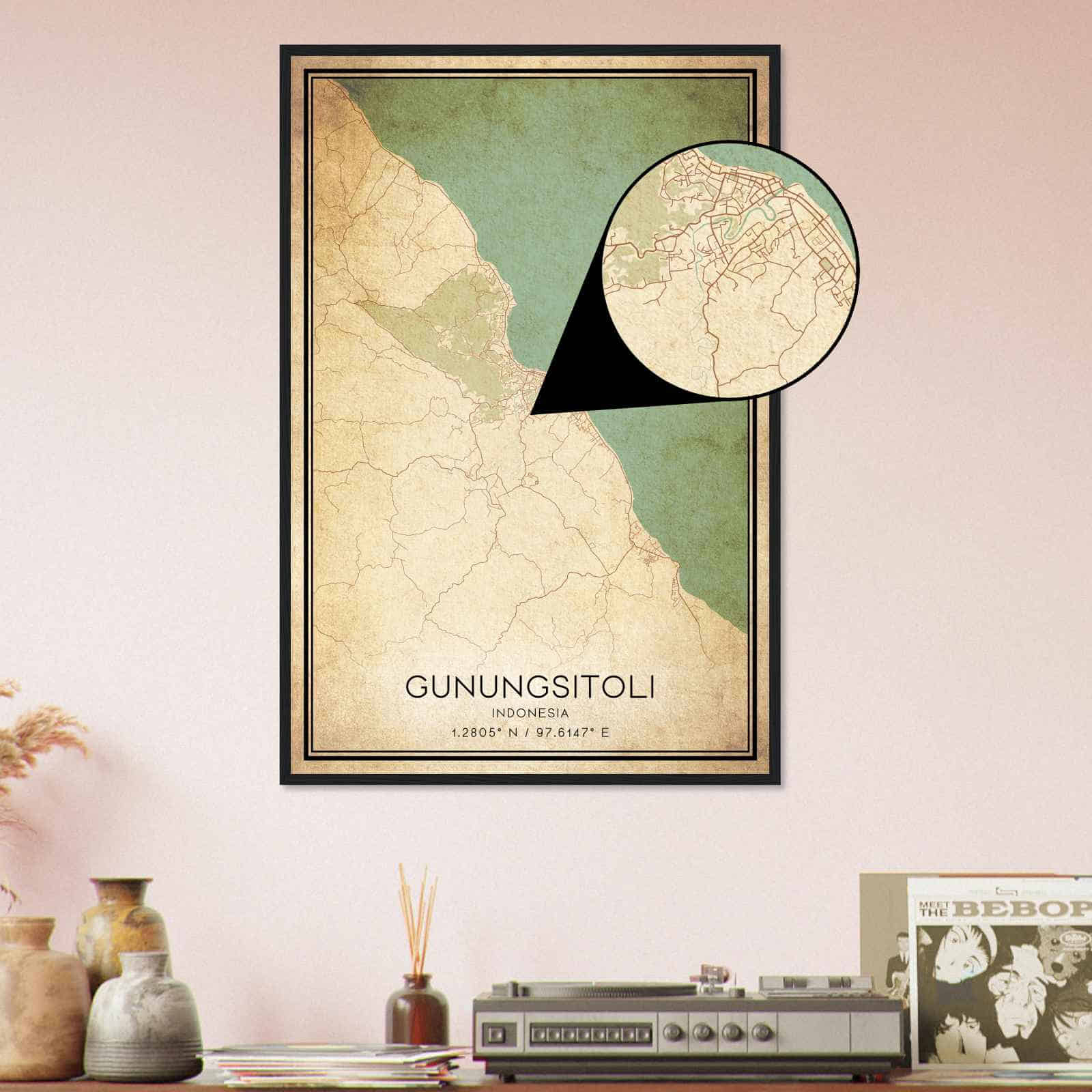 Deerfield Kansas Map Poster, Modern Home Decor Wall Art Print (Copy)