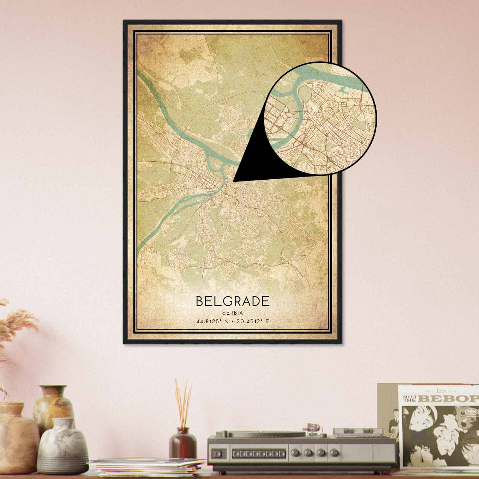 Deerfield Kansas Map Poster, Modern Home Decor Wall Art Print (Copy)