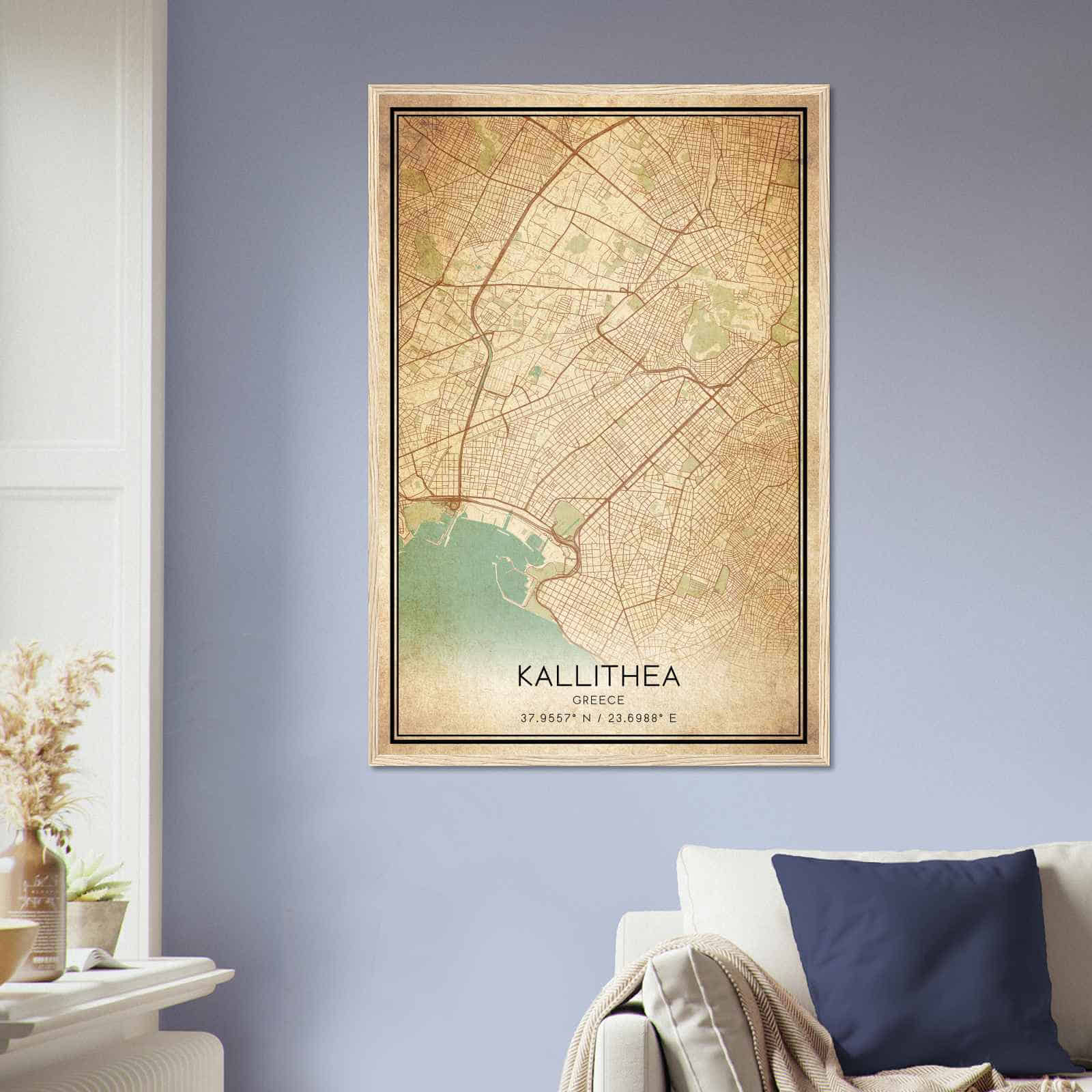 Deerfield Kansas Map Poster, Modern Home Decor Wall Art Print (Copy)