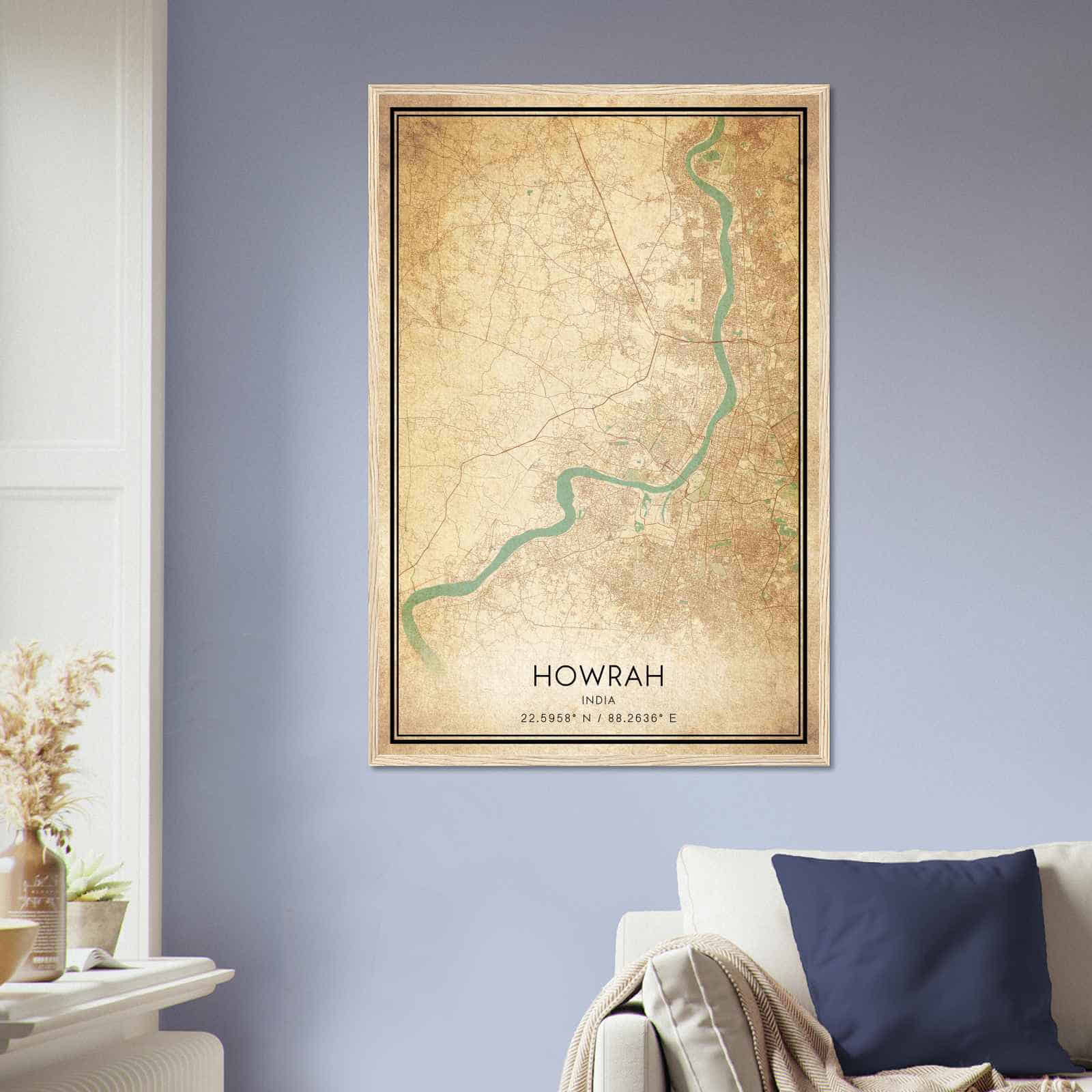 Deerfield Kansas Map Poster, Modern Home Decor Wall Art Print (Copy)
