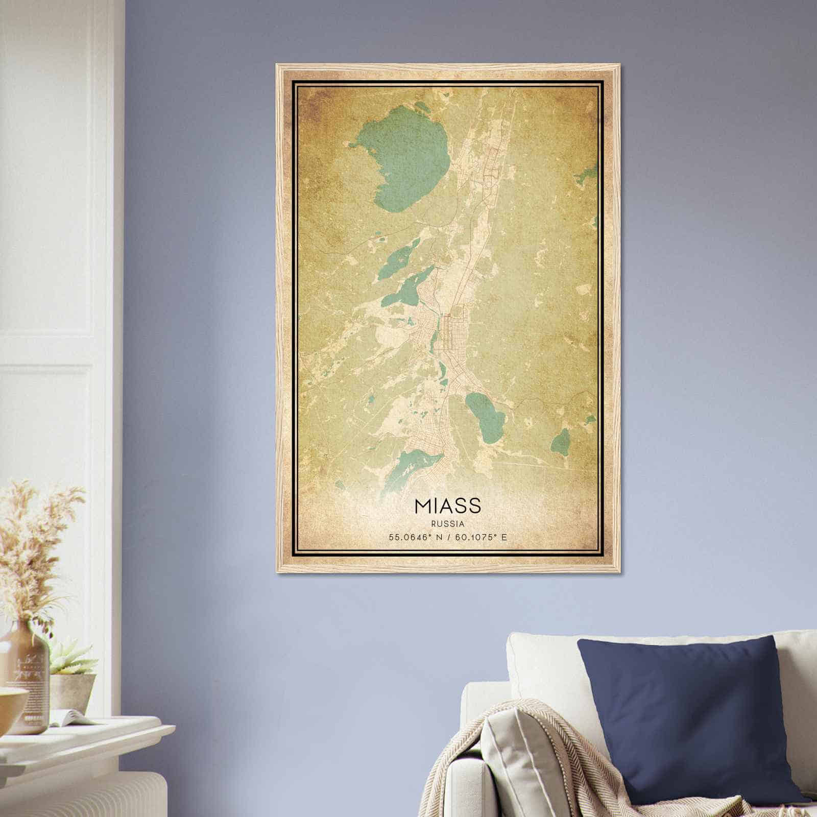 Deerfield Kansas Map Poster, Modern Home Decor Wall Art Print (Copy)