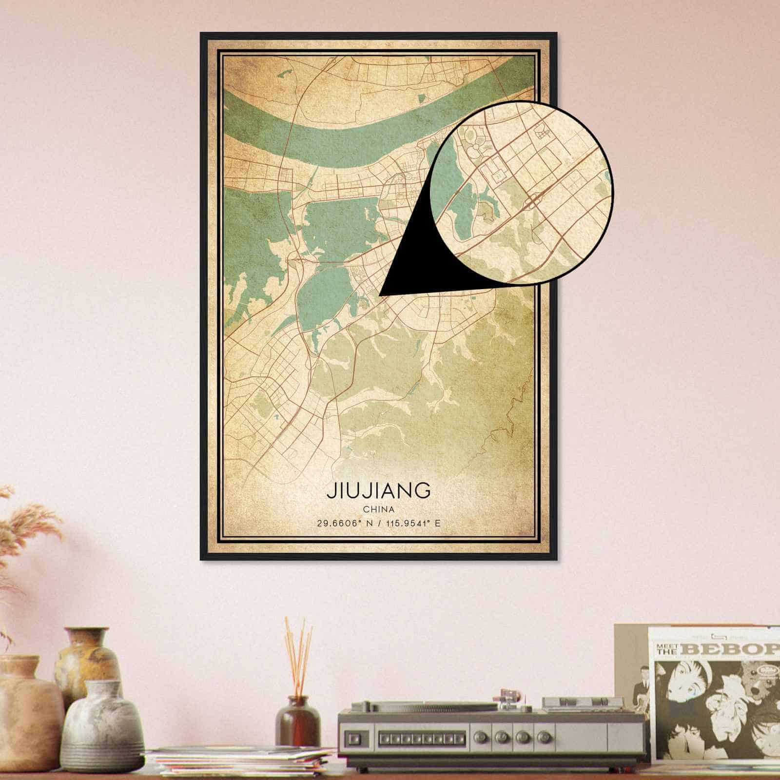Deerfield Kansas Map Poster, Modern Home Decor Wall Art Print (Copy)