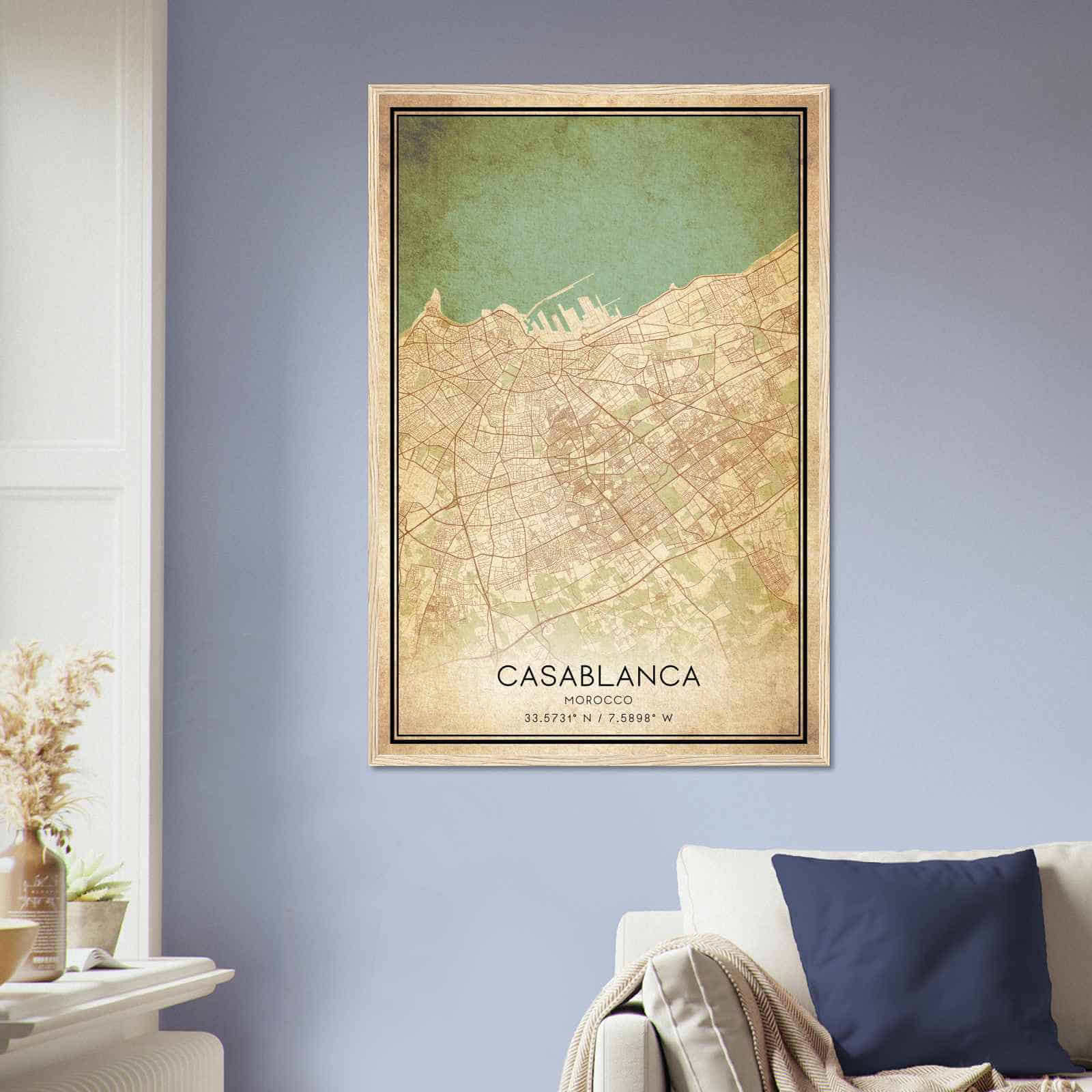 Deerfield Kansas Map Poster, Modern Home Decor Wall Art Print (Copy)