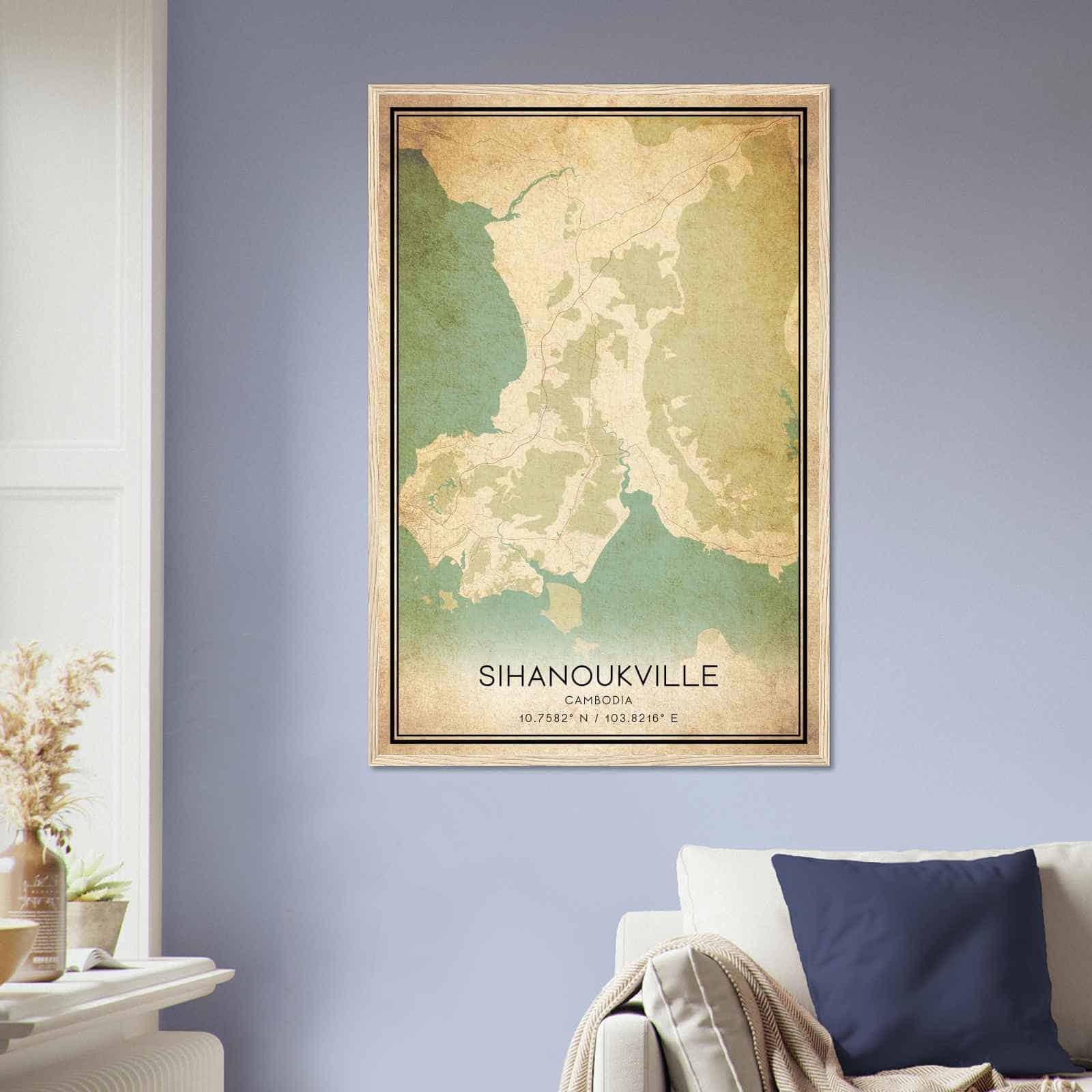 Deerfield Kansas Map Poster, Modern Home Decor Wall Art Print (Copy)