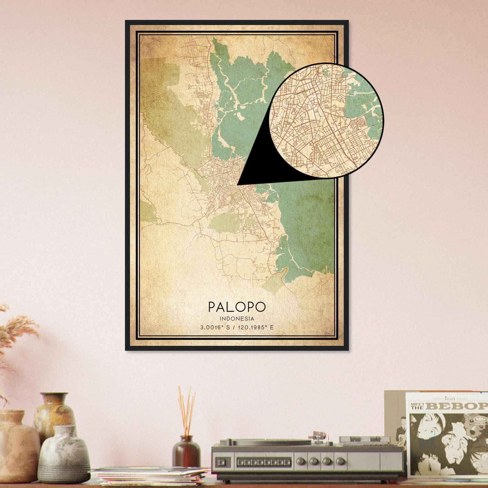 Deerfield Kansas Map Poster, Modern Home Decor Wall Art Print (Copy)