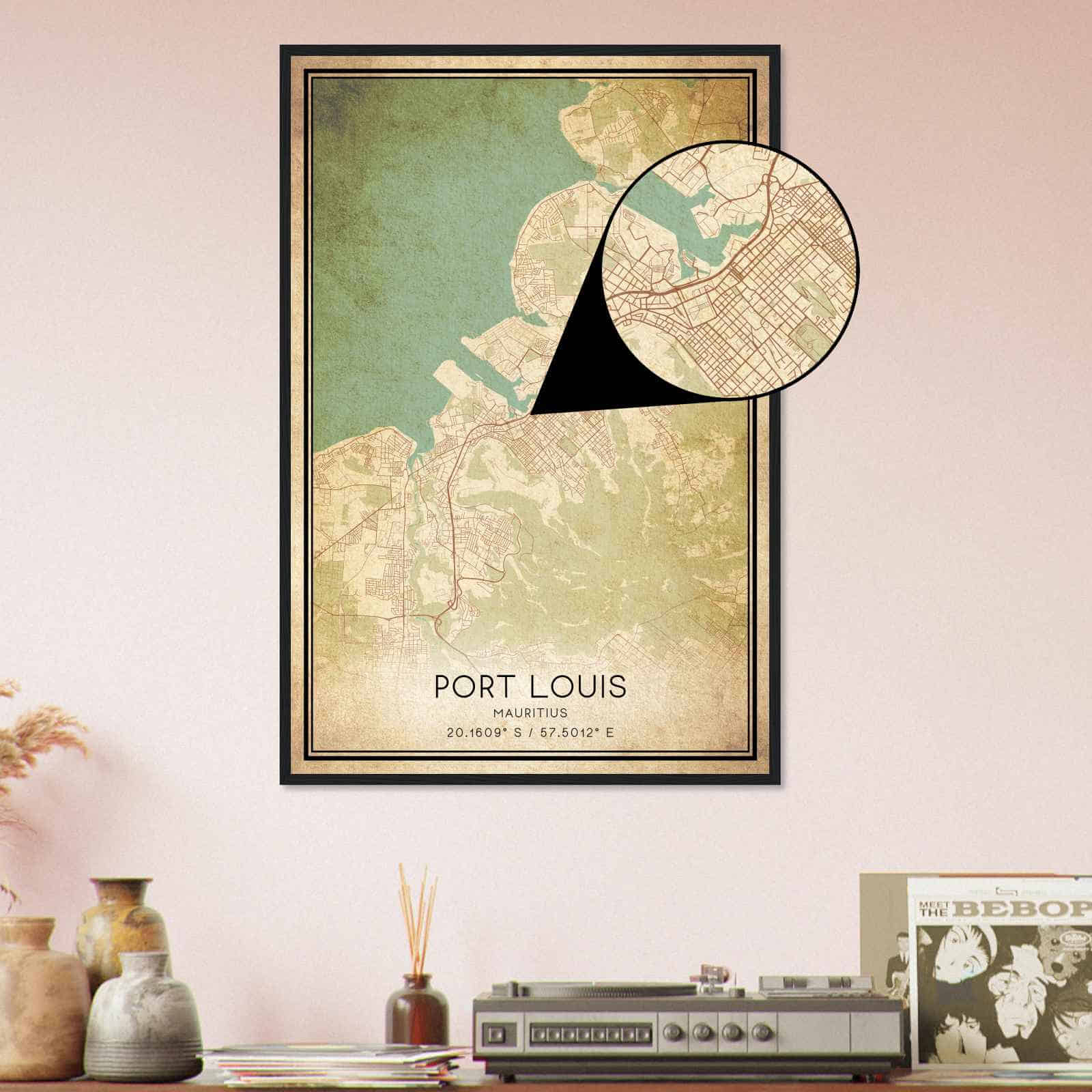 Deerfield Kansas Map Poster, Modern Home Decor Wall Art Print (Copy)