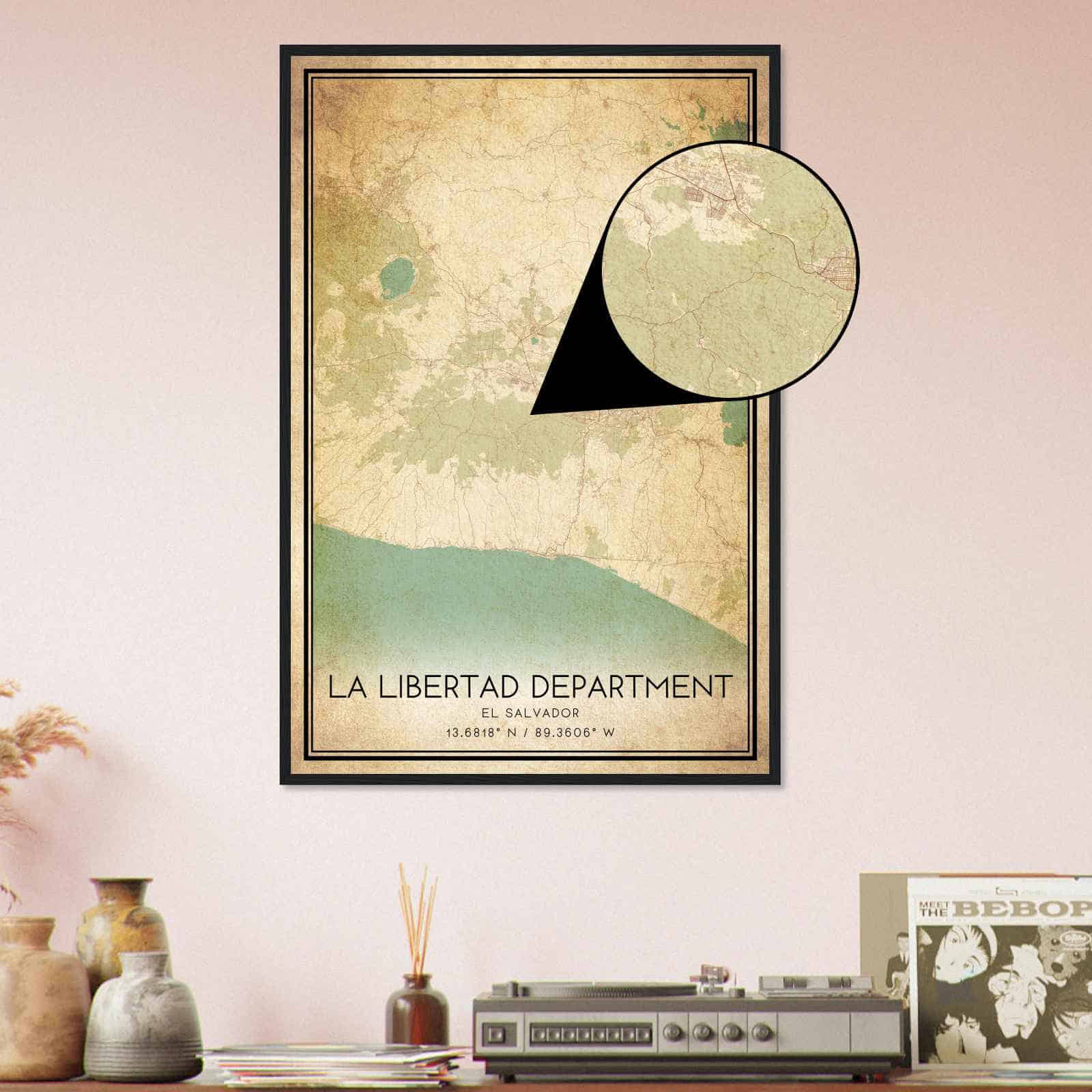 Deerfield Kansas Map Poster, Modern Home Decor Wall Art Print (Copy)