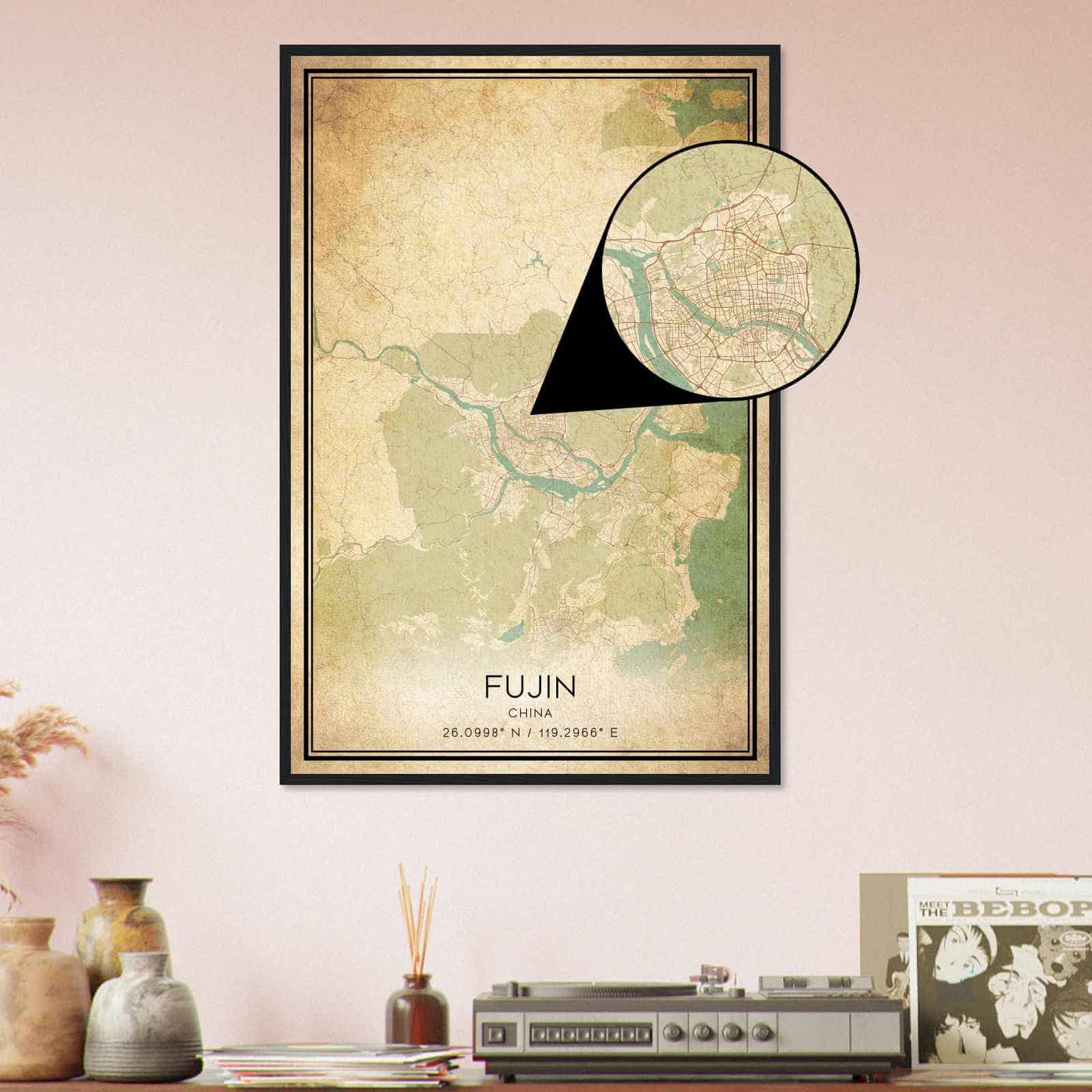 Deerfield Kansas Map Poster, Modern Home Decor Wall Art Print (Copy)