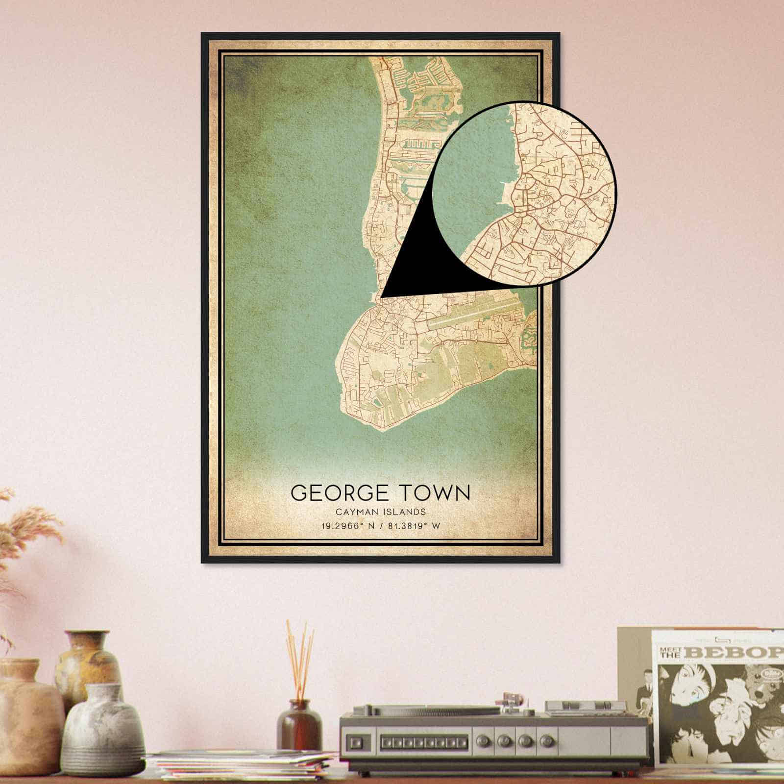 Deerfield Kansas Map Poster, Modern Home Decor Wall Art Print (Copy)